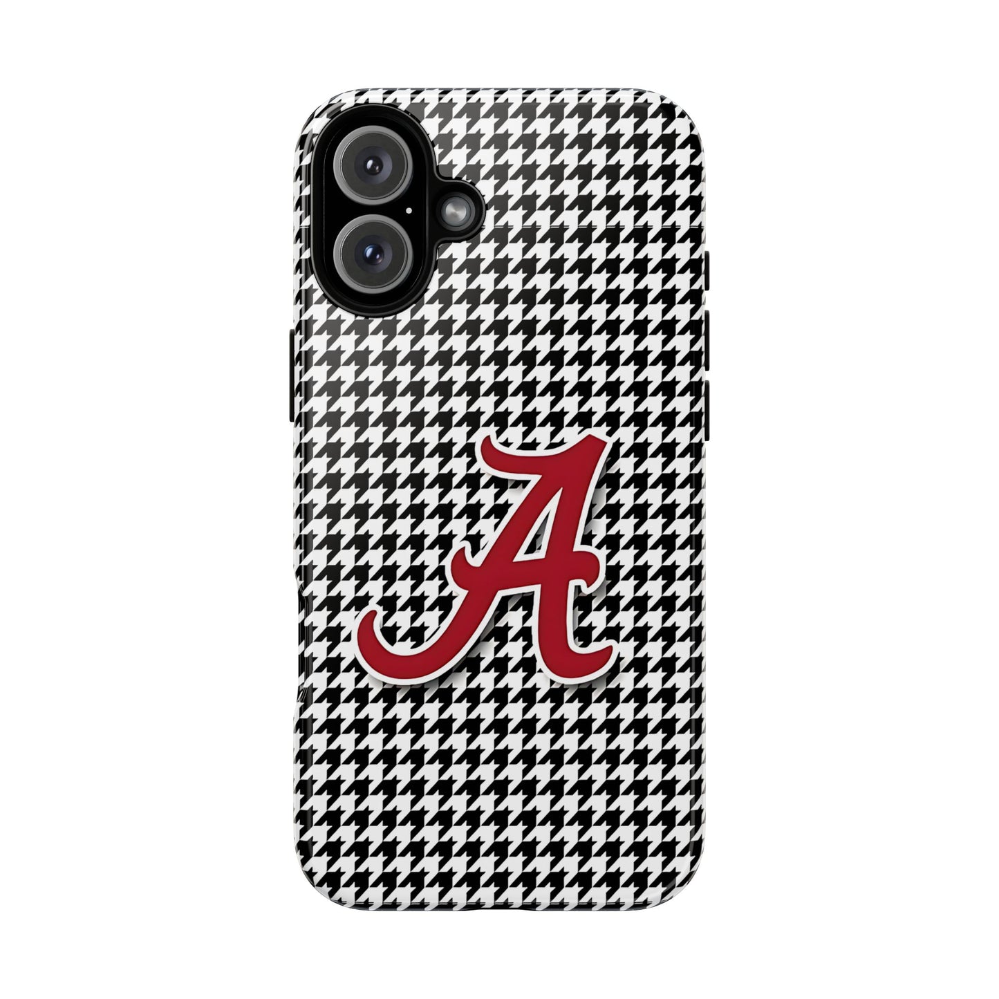 Alabama Houndstooth Phone Case, Tough Cases, College RTR Fan Gear, Initial A