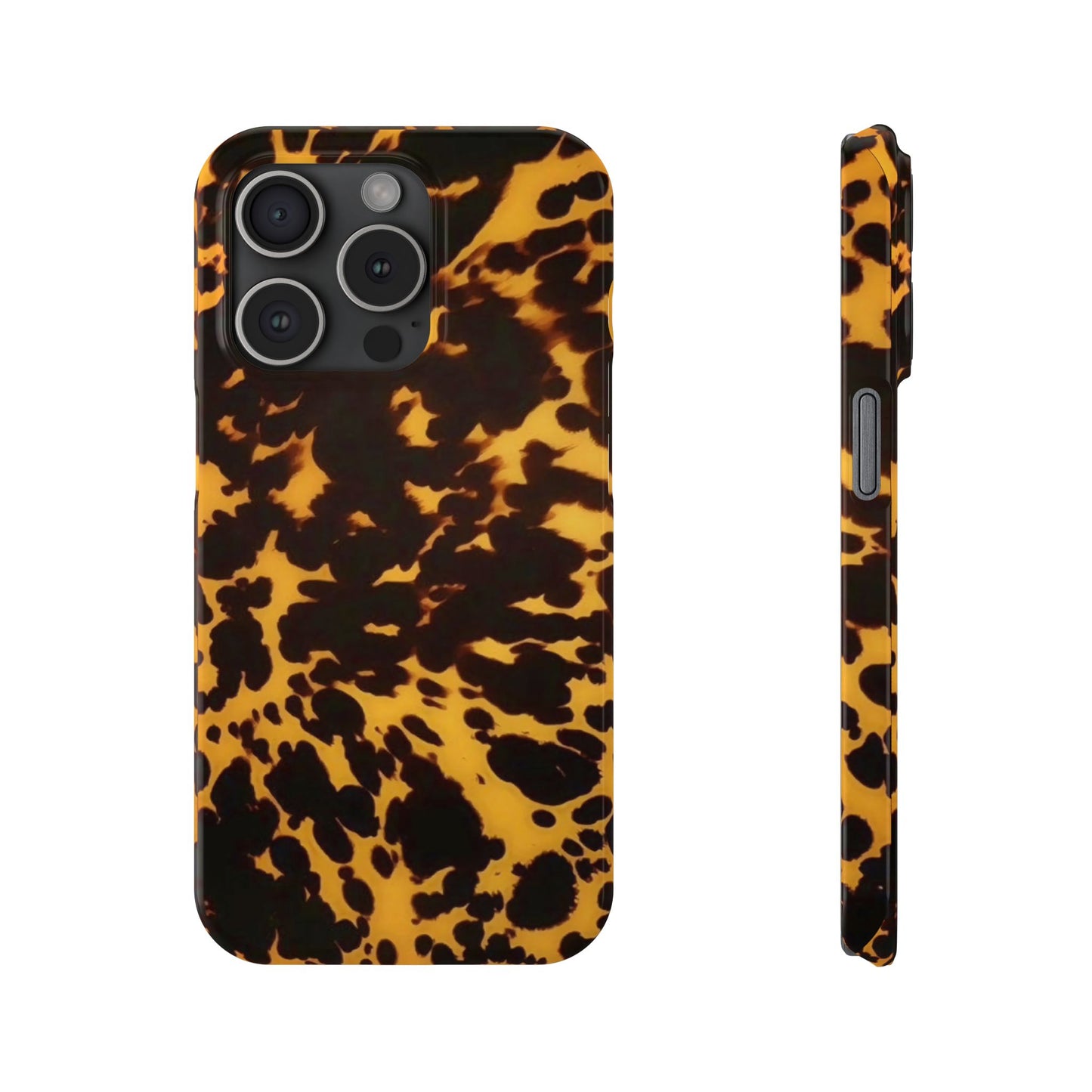 Two Tone Tortoiseshell iPhone Ultra Slim Cases, Glossy Finish