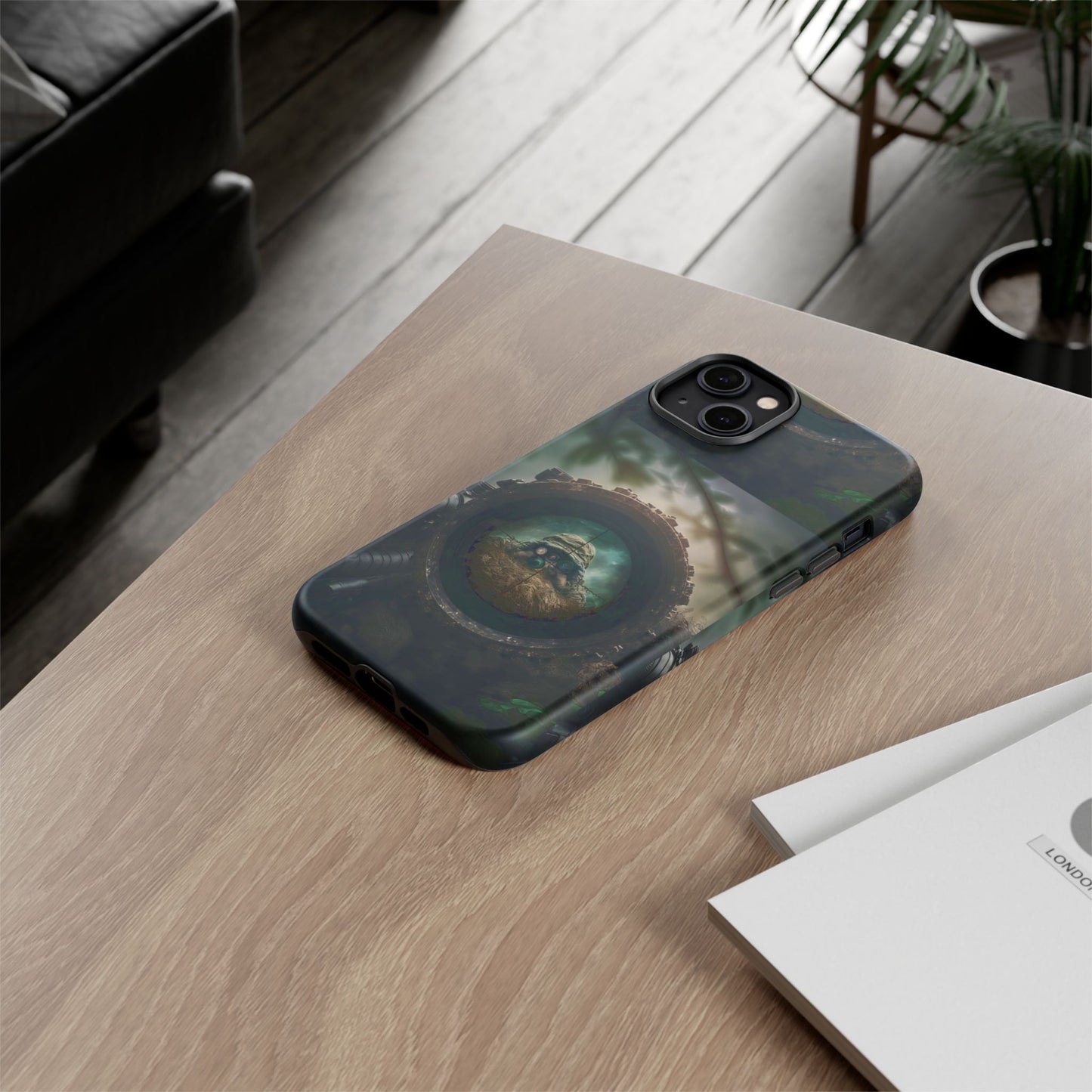 Sniper Scope Soldier Phone Case | Dual Layer Tough Cover  For iPhone