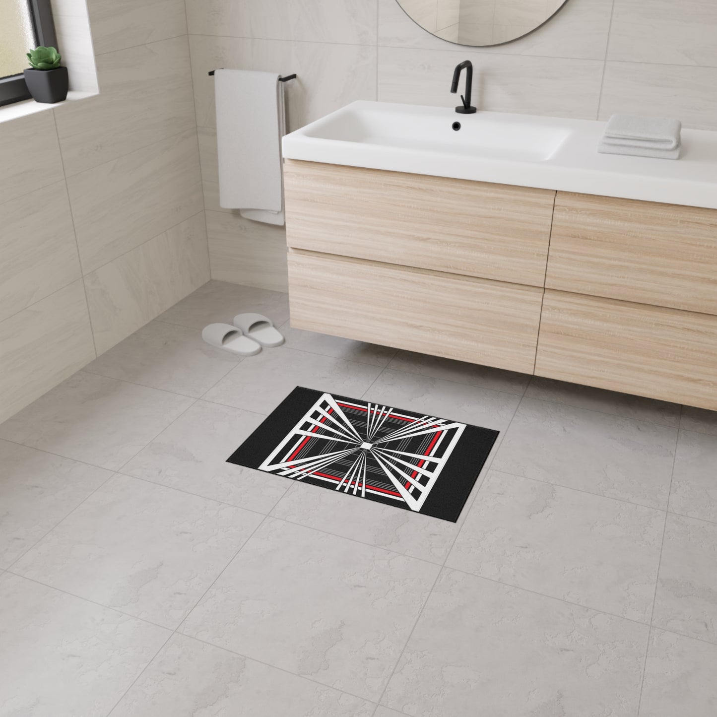 Stylish Heavy Duty Floor Mat, Indoor/Outdoor Rug, Tesla Plaid Modern Home Decor