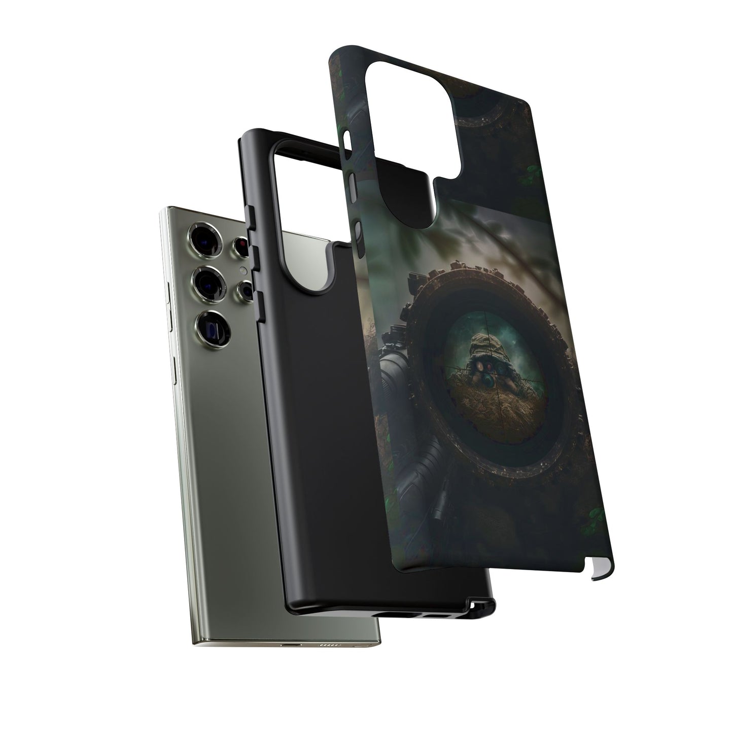 Sniper Scope Soldier Phone Case | Dual Layer Tough Cover  For iPhone