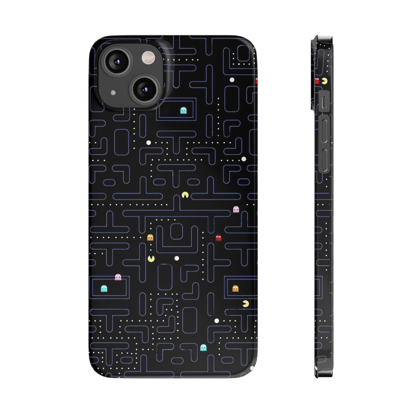 iPhone Slim Case, Pac Man Arcade Game Board Design, Glossy Finish