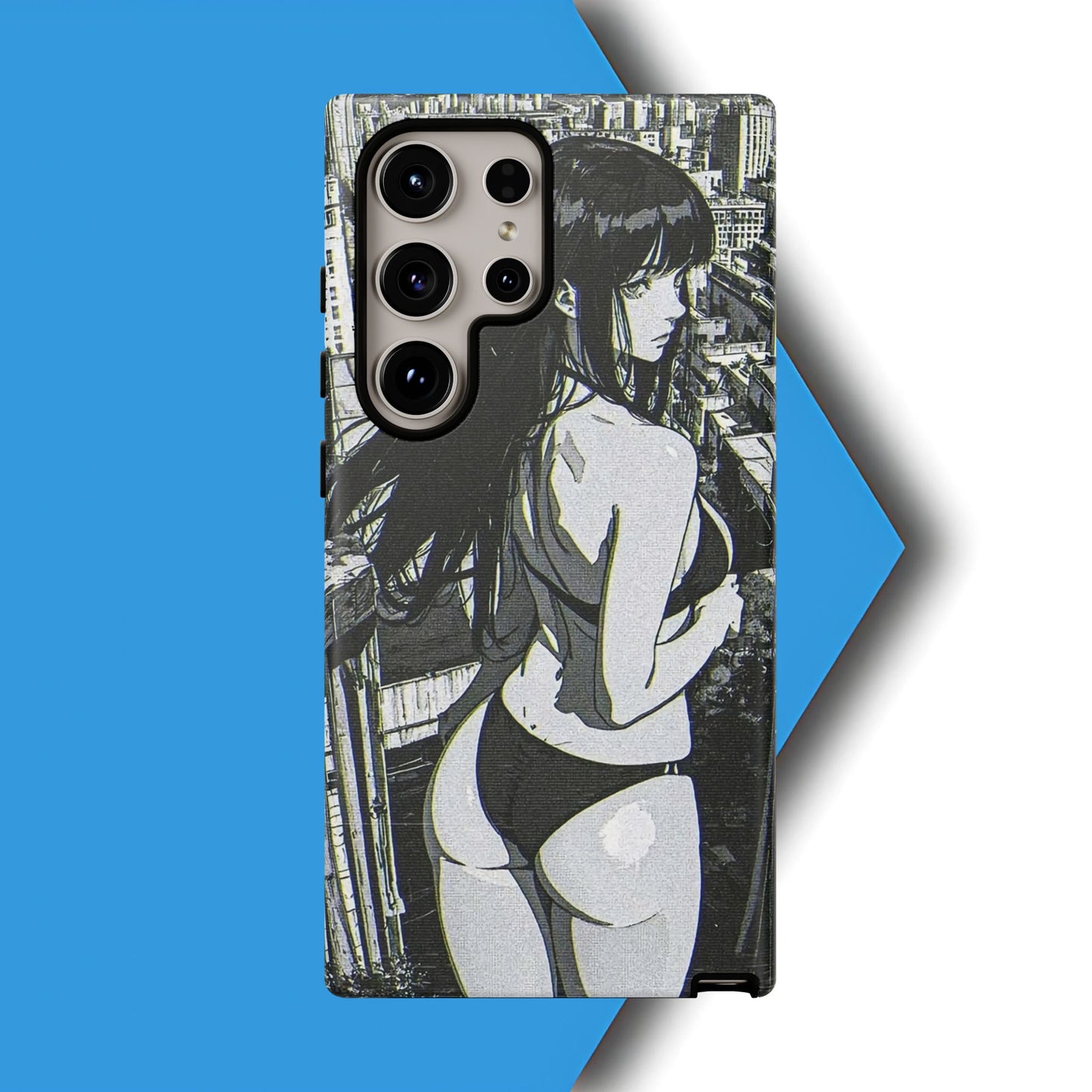 Tough Phone Case, Anime Manga Girl Bikini Design, iPhone, Galaxy, Google Pixel, Hentai Ecchi Art