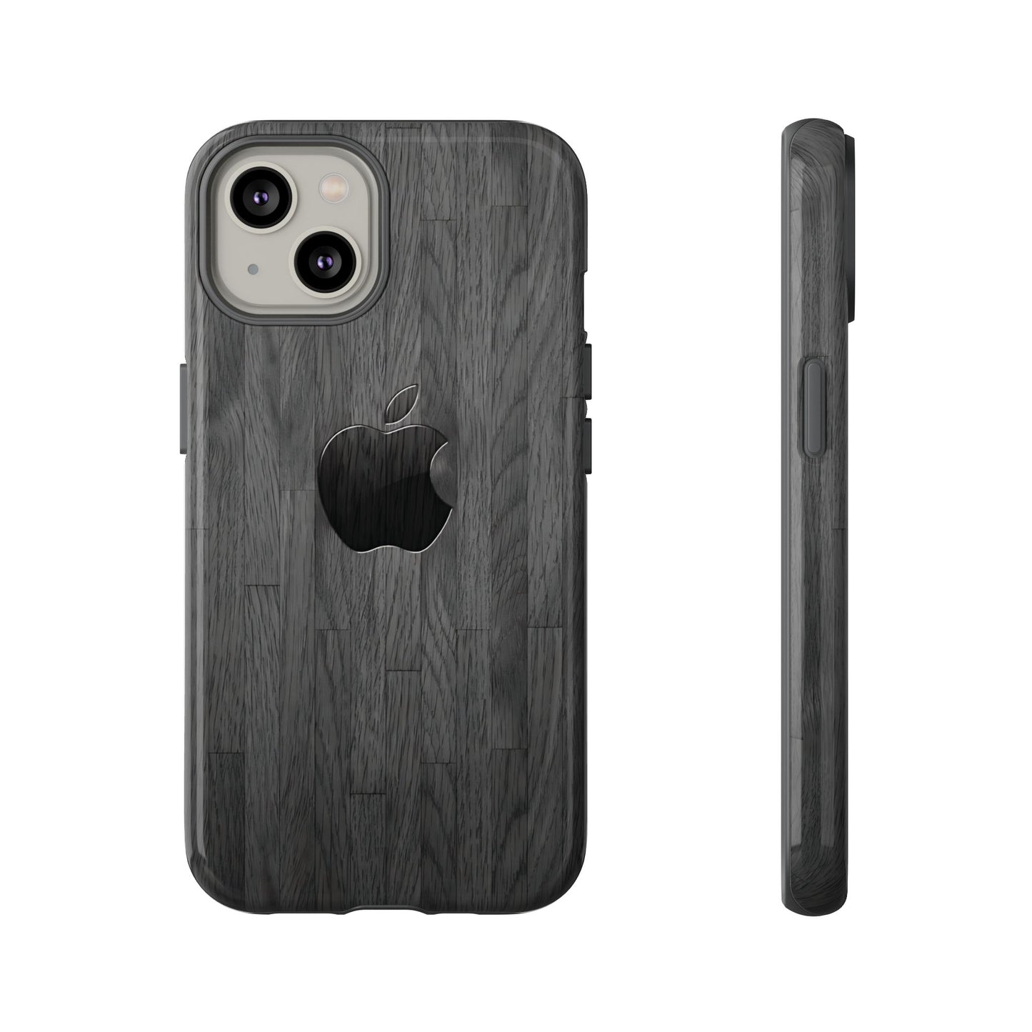 Tough Cases For iPhones, Gray Wood Color Rugged Phone Case