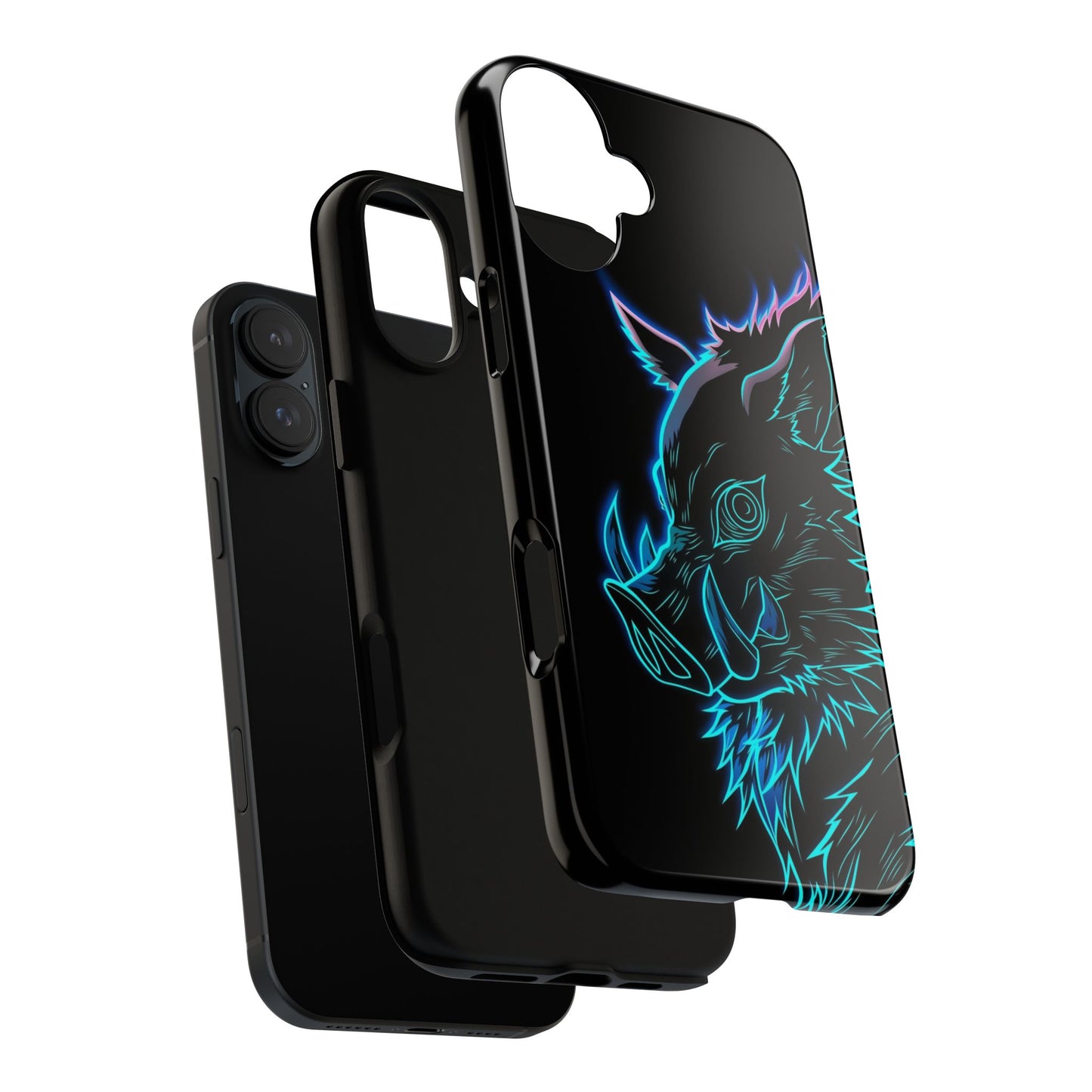 Tough Cases For iPhone, Galaxy, Anime Hashibira Beast Slayer Neon Design