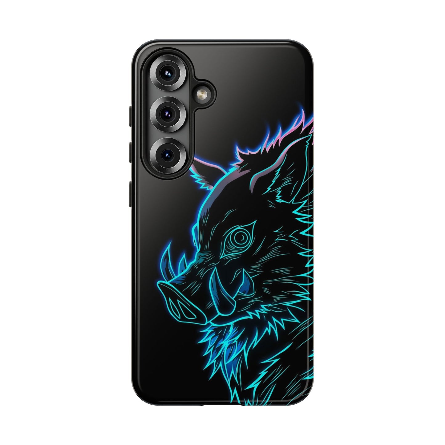 Tough Cases For iPhone, Galaxy, Anime Hashibira Beast Slayer Neon Design