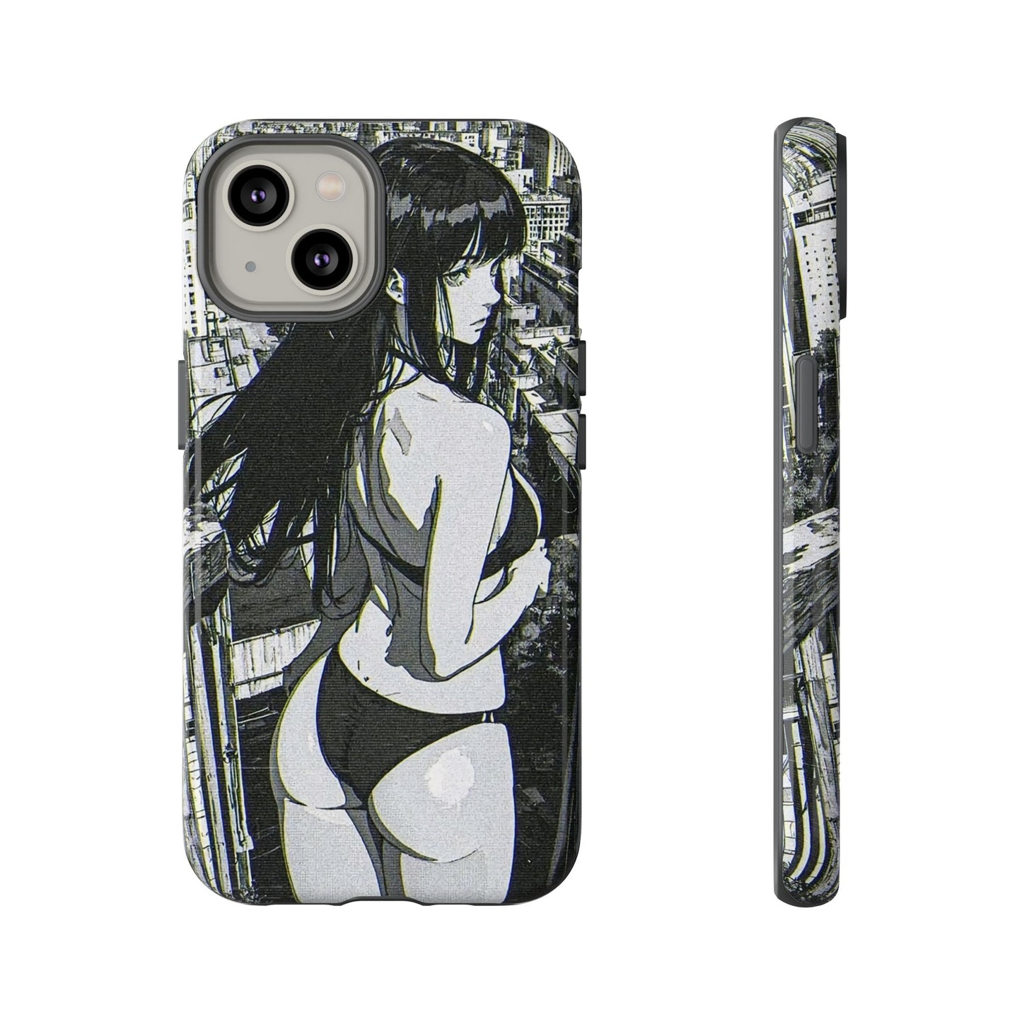 Tough Phone Case, Anime Manga Girl Bikini Design, iPhone, Galaxy, Google Pixel, Hentai Ecchi Art