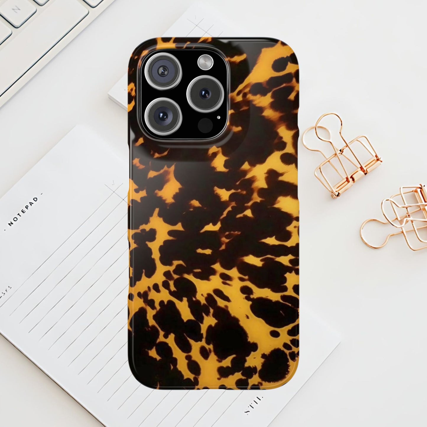 Two Tone Tortoiseshell iPhone Ultra Slim Cases, Glossy Finish