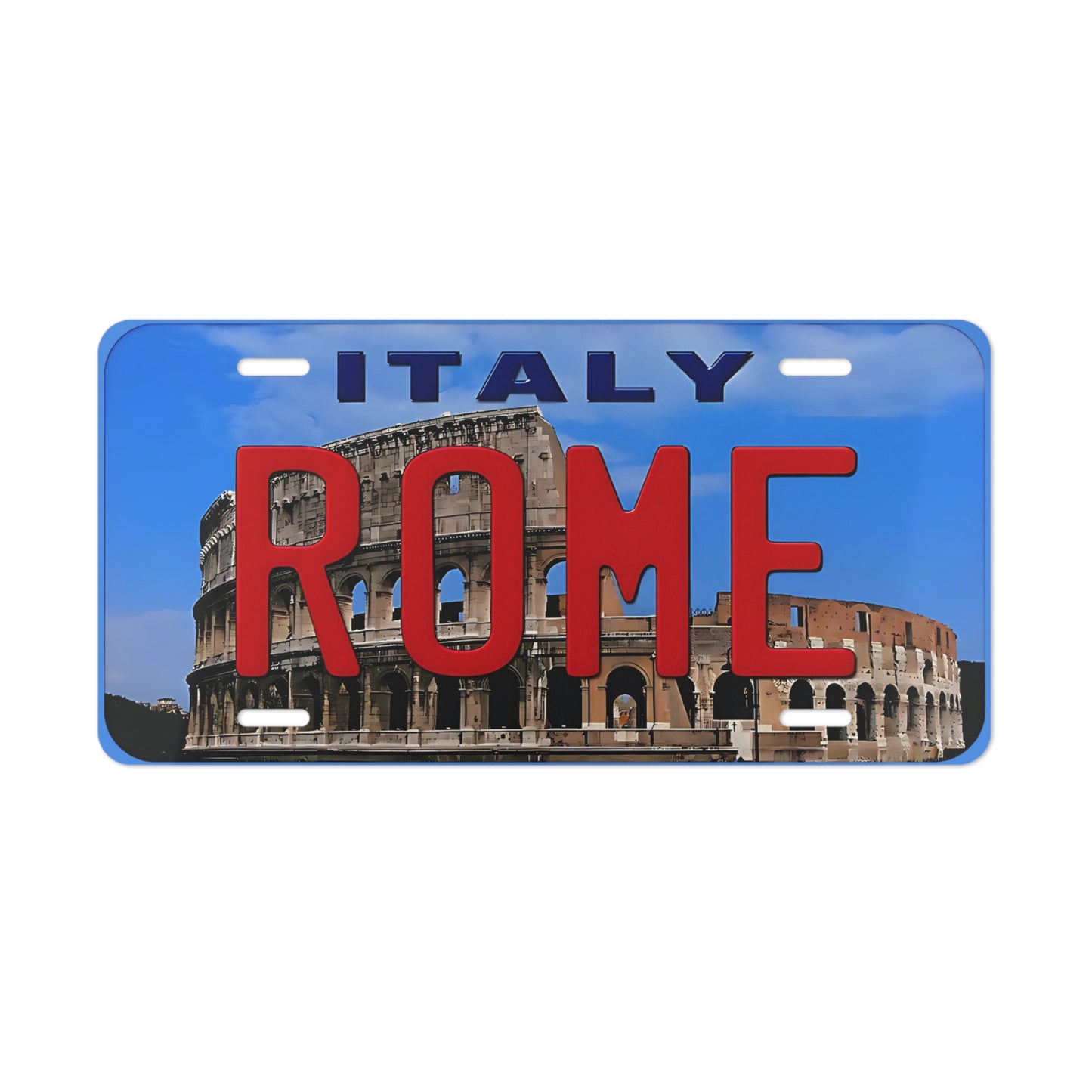 Rome Italy Novelty Front Vanity License Plate, Custom Metal Wall Art