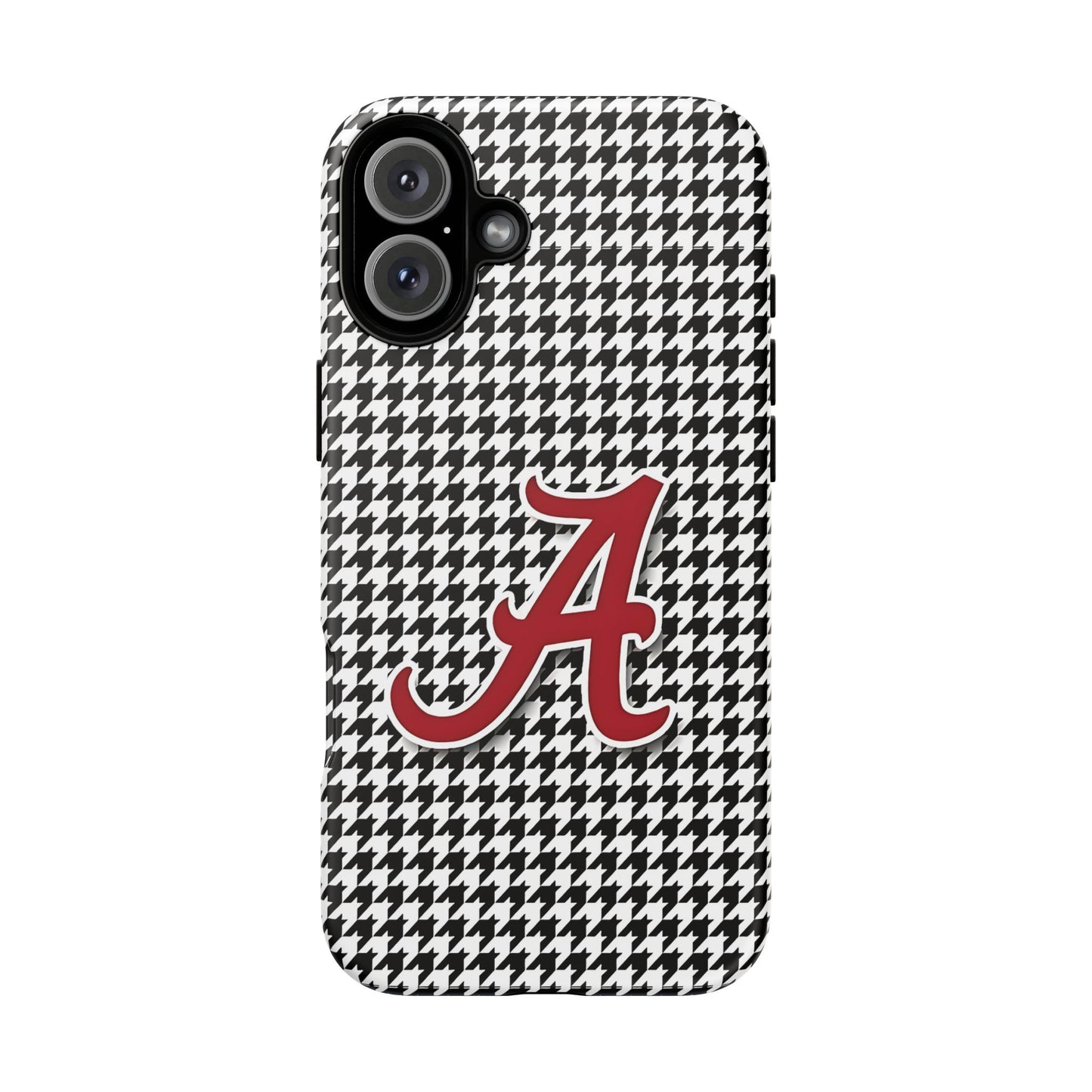 Alabama Houndstooth Phone Case, Tough Cases, College RTR Fan Gear, Initial A