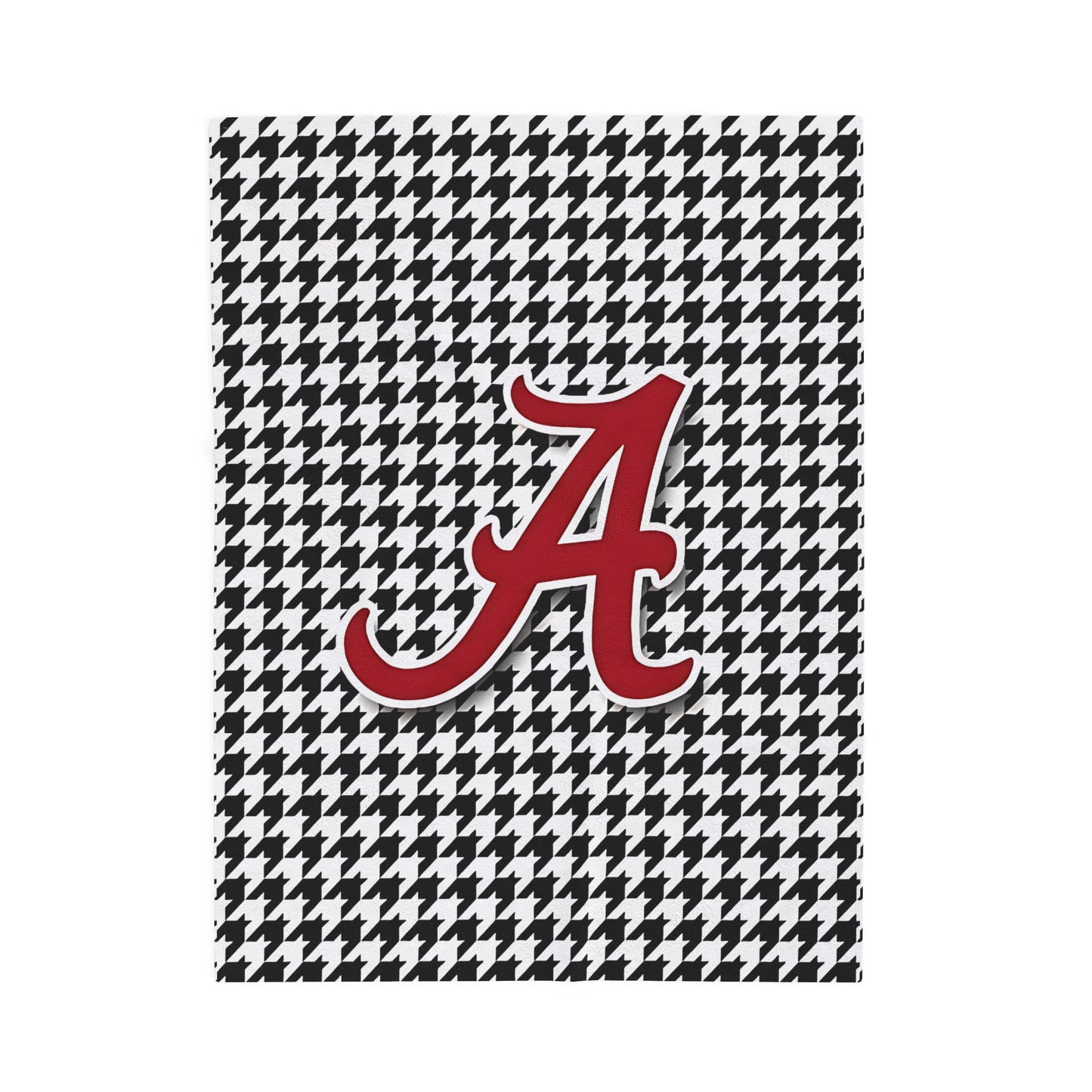 Houndstooth Check Pattern Cozy Velveteen Plush Blanket - Home Decor