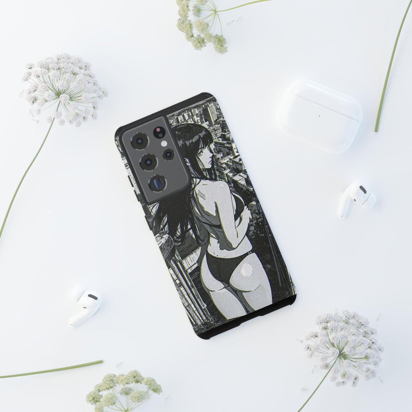 Tough Phone Case, Anime Manga Girl Bikini Design, iPhone, Galaxy, Google Pixel, Hentai Ecchi Art