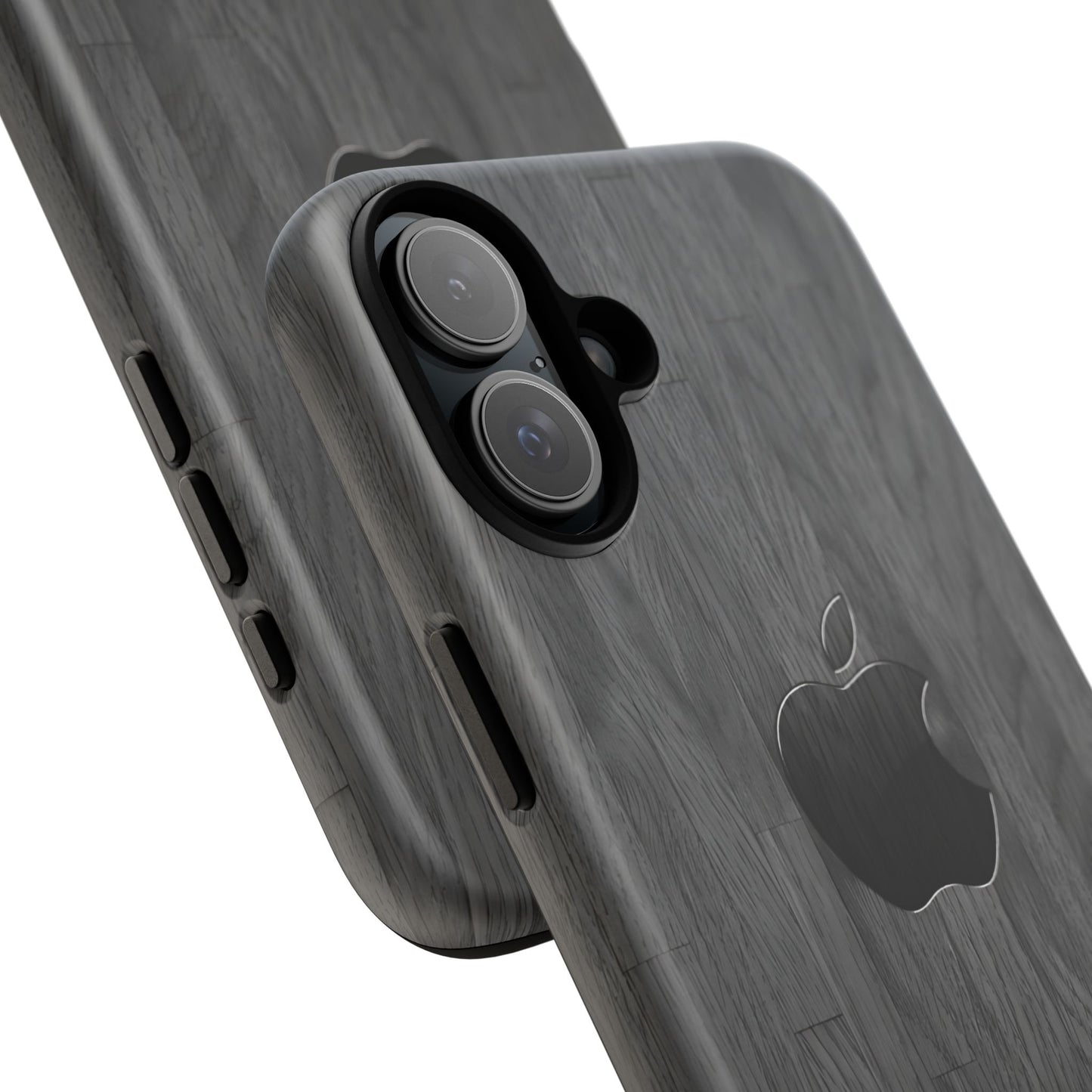 Tough Cases For iPhones, Gray Wood Color Rugged Phone Case