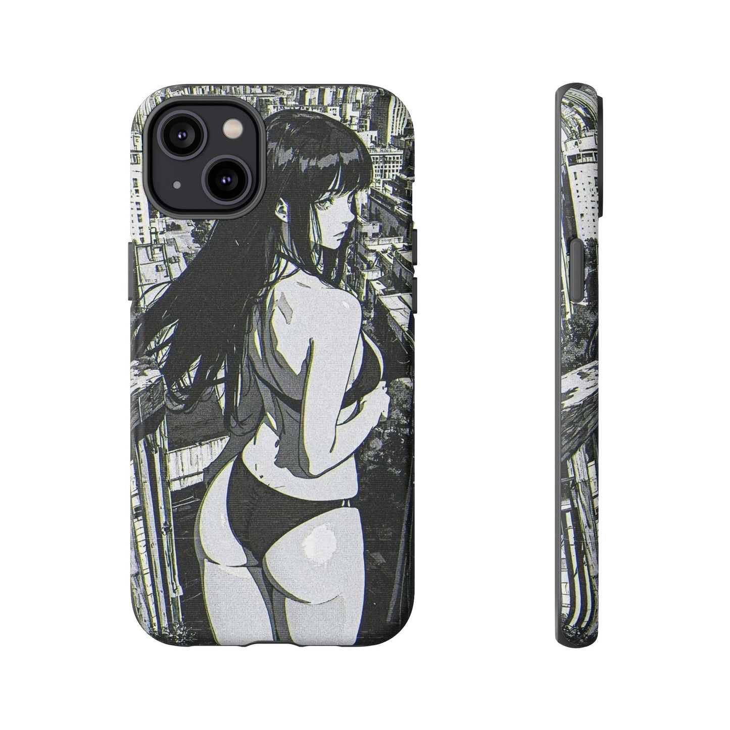 Tough Phone Case, Anime Manga Girl Bikini Design, iPhone, Galaxy, Google Pixel, Hentai Ecchi Art