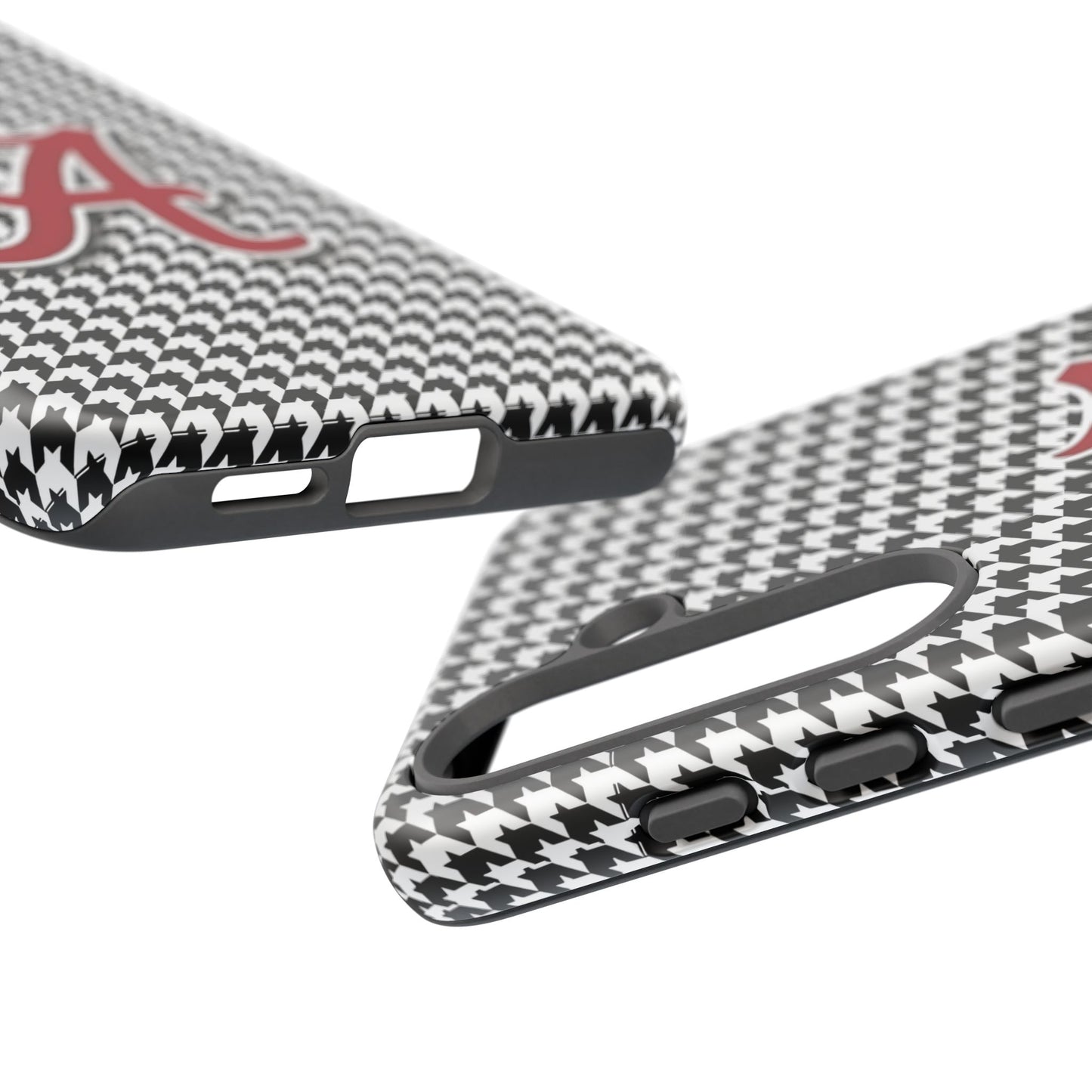 Alabama Houndstooth Phone Case, Tough Cases, College RTR Fan Gear, Initial A