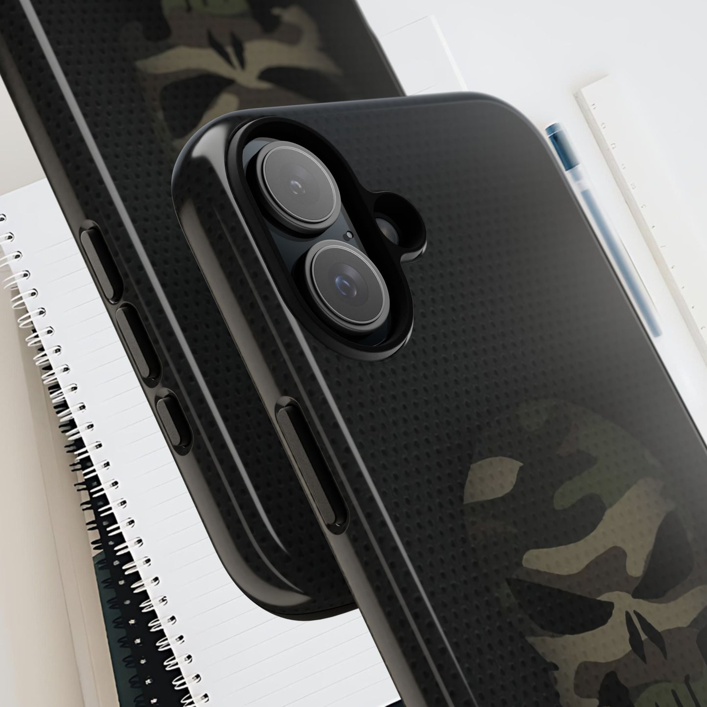 Camo Green Tough Case For iPhone, Samsung Galaxy, Pixel, Punisher Graphic