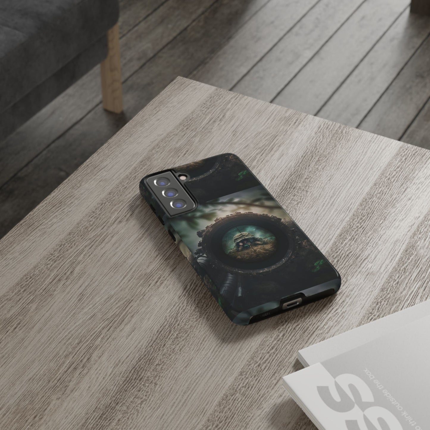 Sniper Scope Soldier Phone Case | Dual Layer Tough Cover  For iPhone