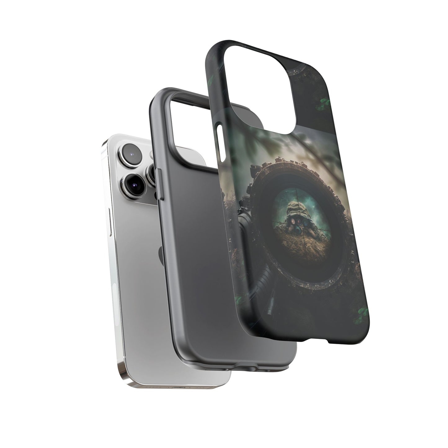 Sniper Scope Soldier Phone Case | Dual Layer Tough Cover  For iPhone