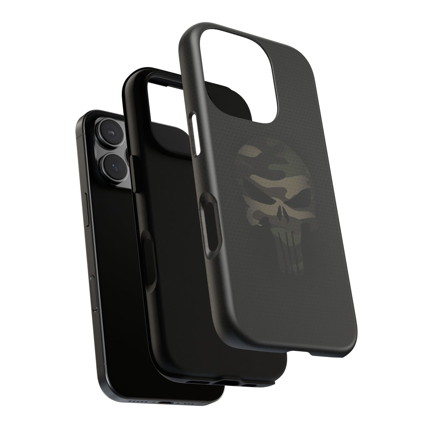 Camo Green Tough Case For iPhone, Samsung Galaxy, Jake Skull Punisher Graphic