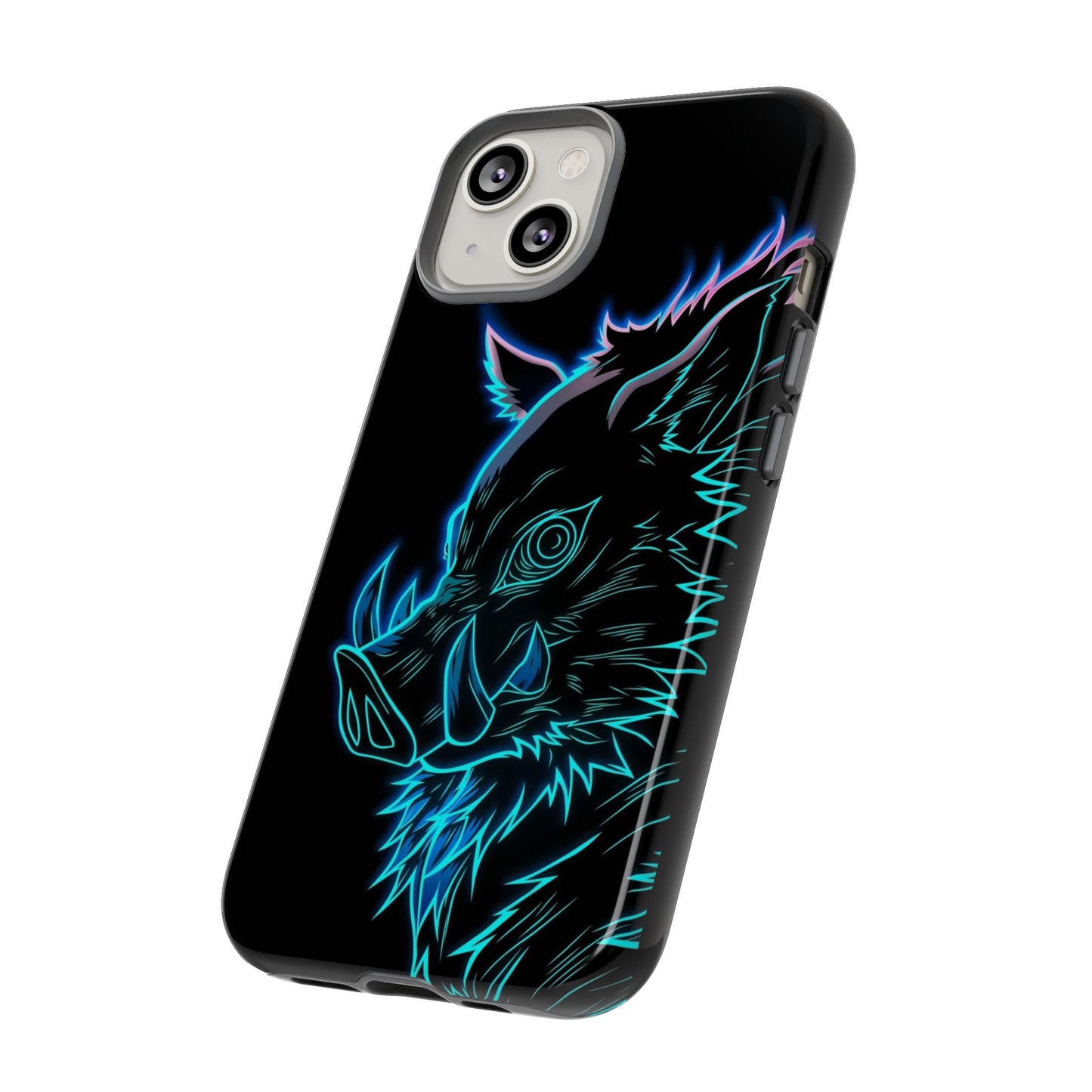 Tough Cases For iPhone, Galaxy, Anime Hashibira Beast Slayer Neon Design