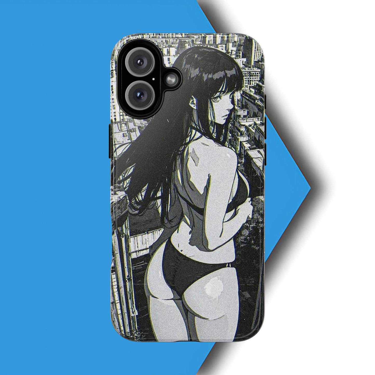 Tough Phone Case, Anime Manga Girl Bikini Design, iPhone, Galaxy, Google Pixel, Hentai Ecchi Art