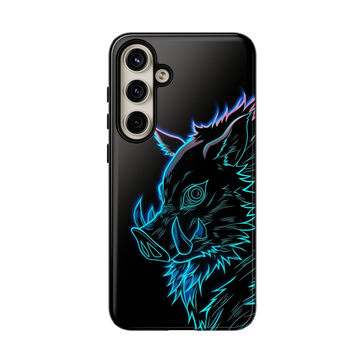 Tough Cases For iPhone, Galaxy, Anime Hashibira Beast Slayer Neon Design