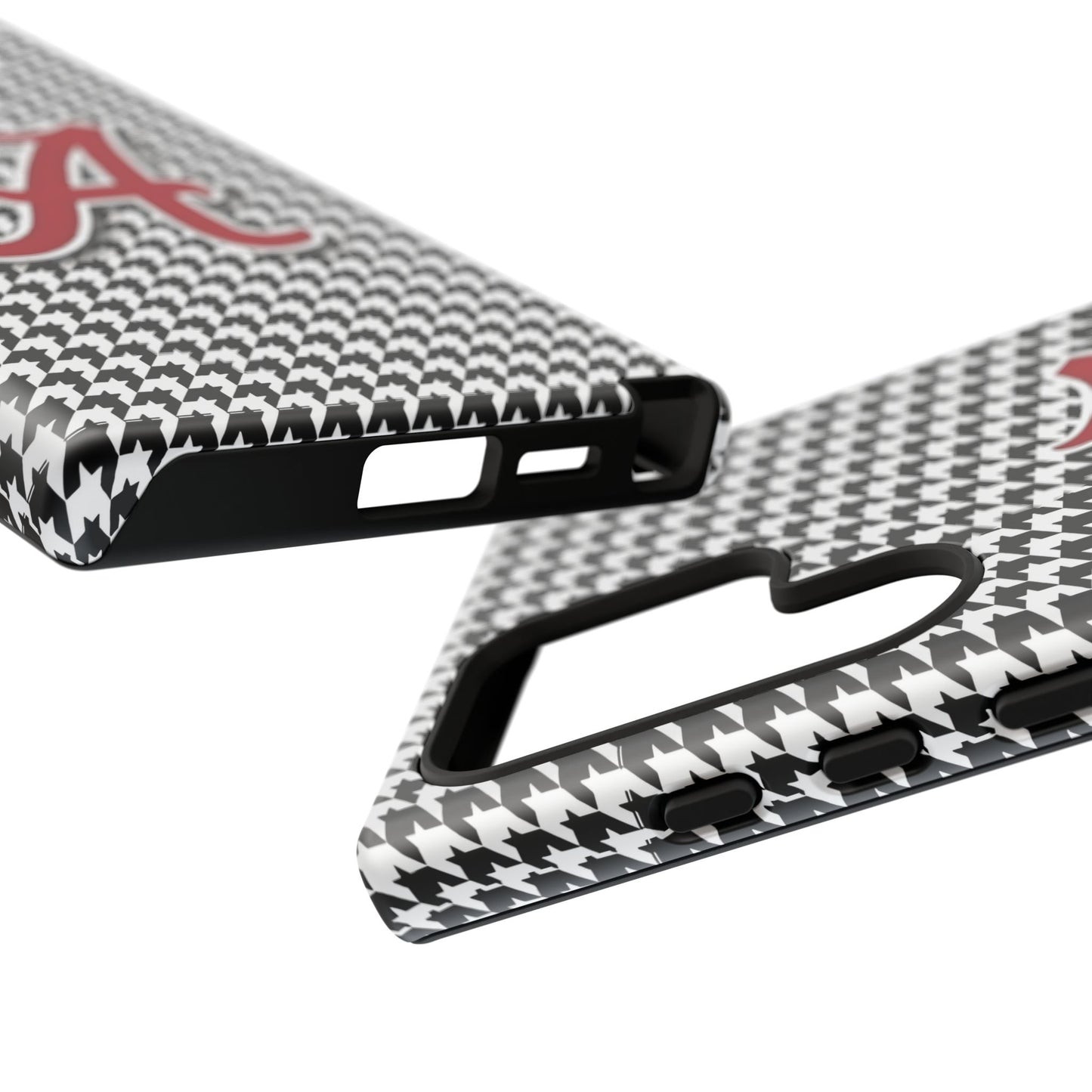 Alabama Houndstooth Phone Case, Tough Cases, College RTR Fan Gear, Initial A