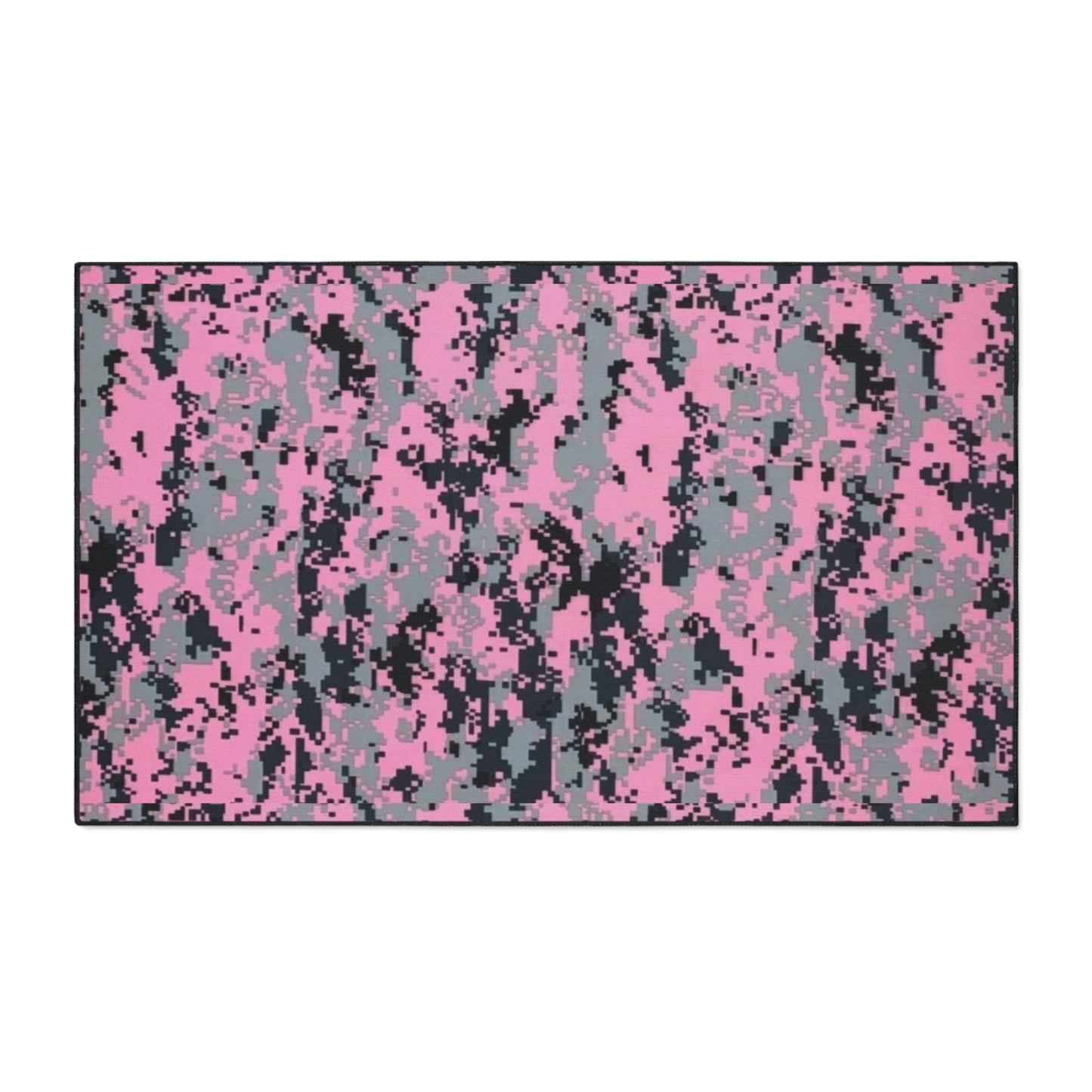 Pink and Gray Camo Stylish Heavy Duty Floor Mat - Durable Entrance, Kitchen, Gym