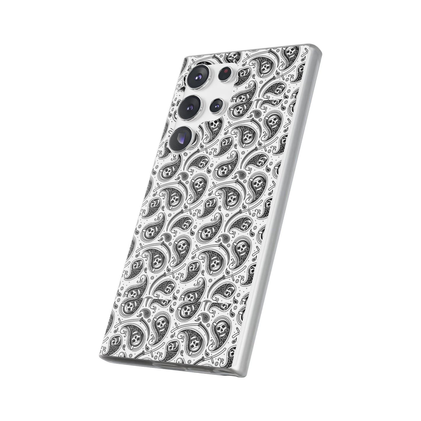 Skull Paisley Pattern Phone Case TPU Soft Flexi Case for iPhones