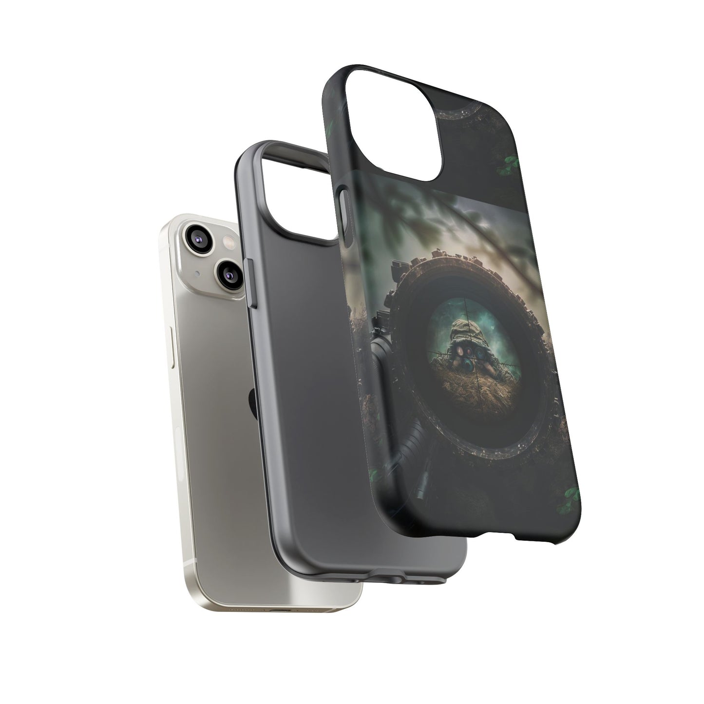 Sniper Scope Soldier Phone Case | Dual Layer Tough Cover  For iPhone