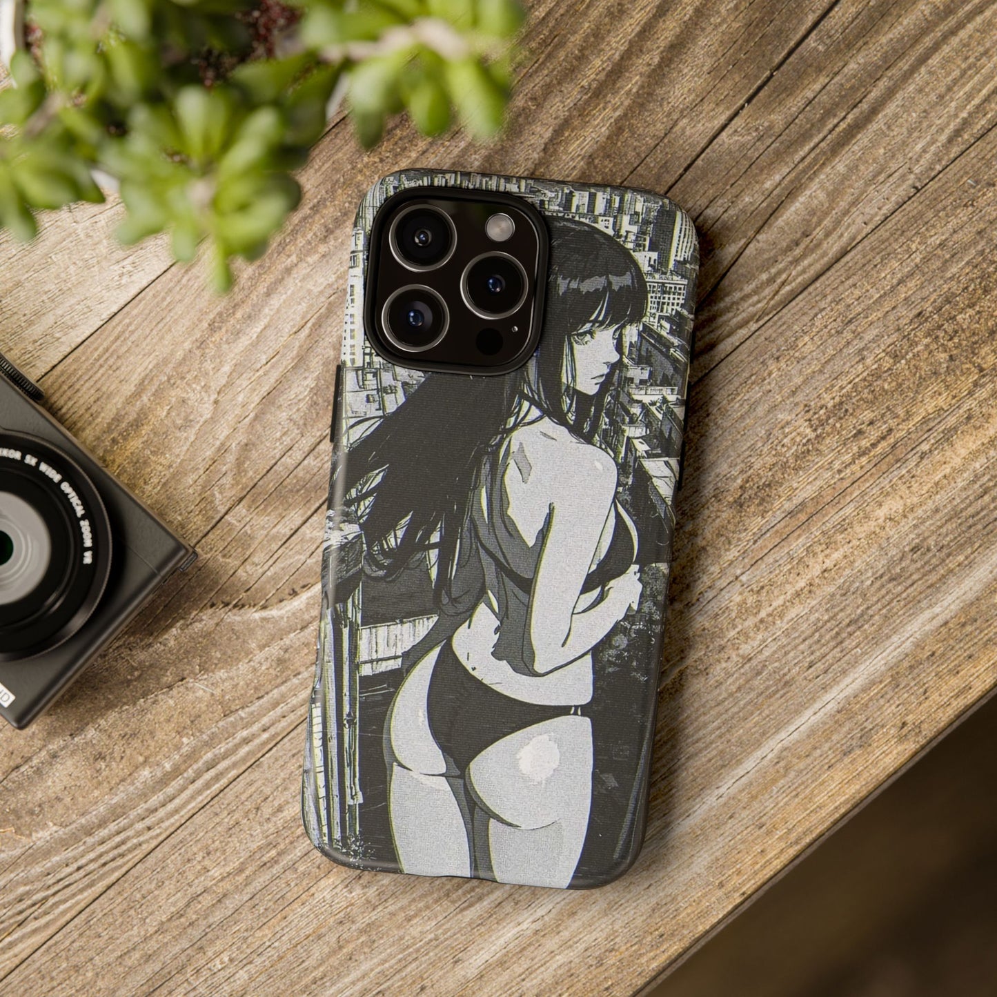 Tough Phone Case, Anime Manga Girl Bikini Design, iPhone, Galaxy, Google Pixel, Hentai Ecchi Art