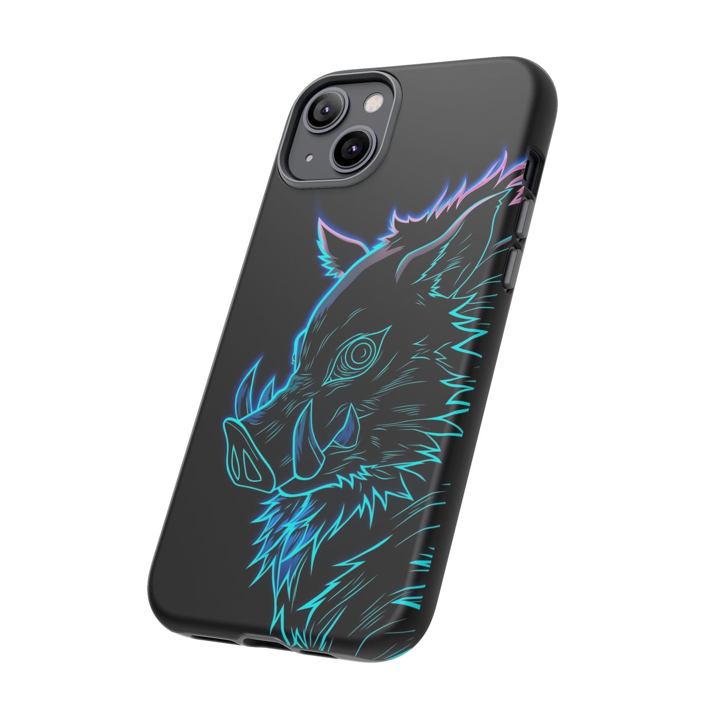 Tough Cases For iPhone, Galaxy, Anime Hashibira Beast Slayer Neon Design