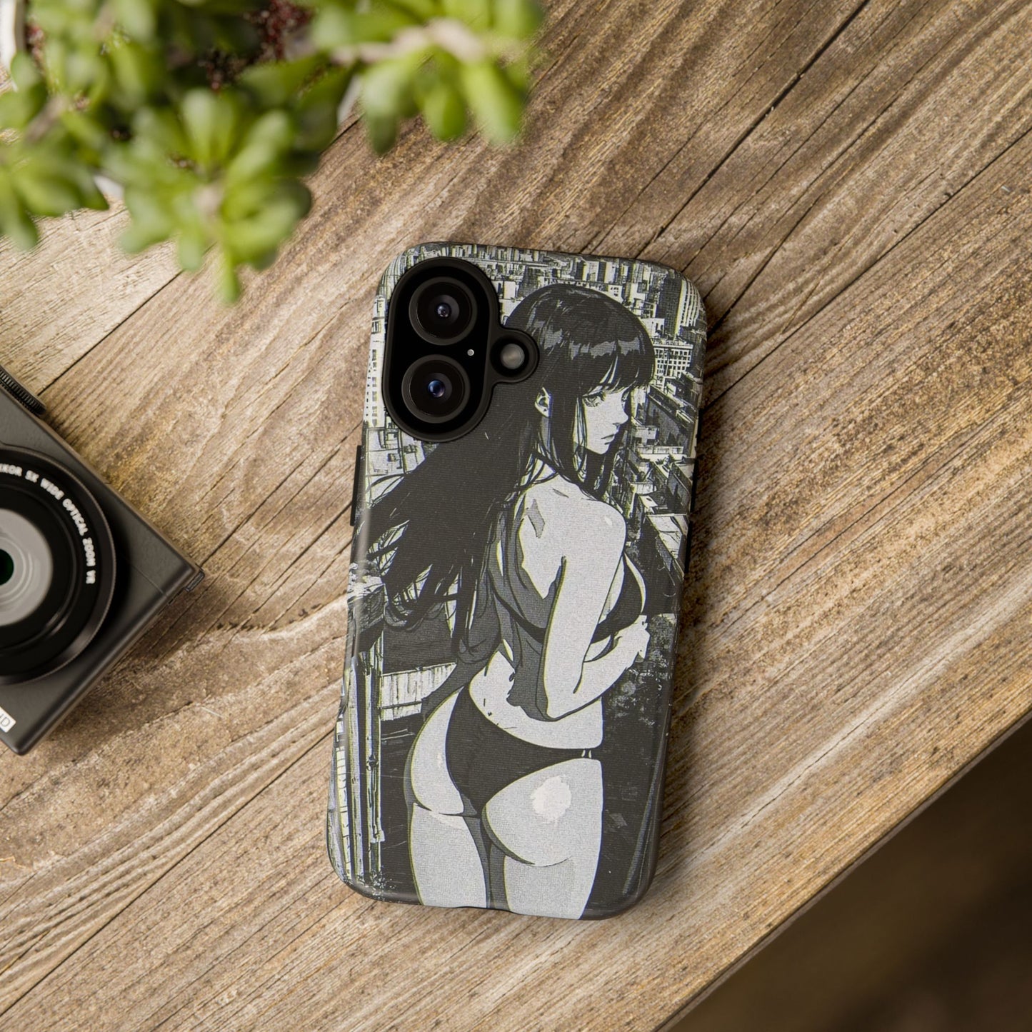 Tough Phone Case, Anime Manga Girl Bikini Design, iPhone, Galaxy, Google Pixel, Hentai Ecchi Art