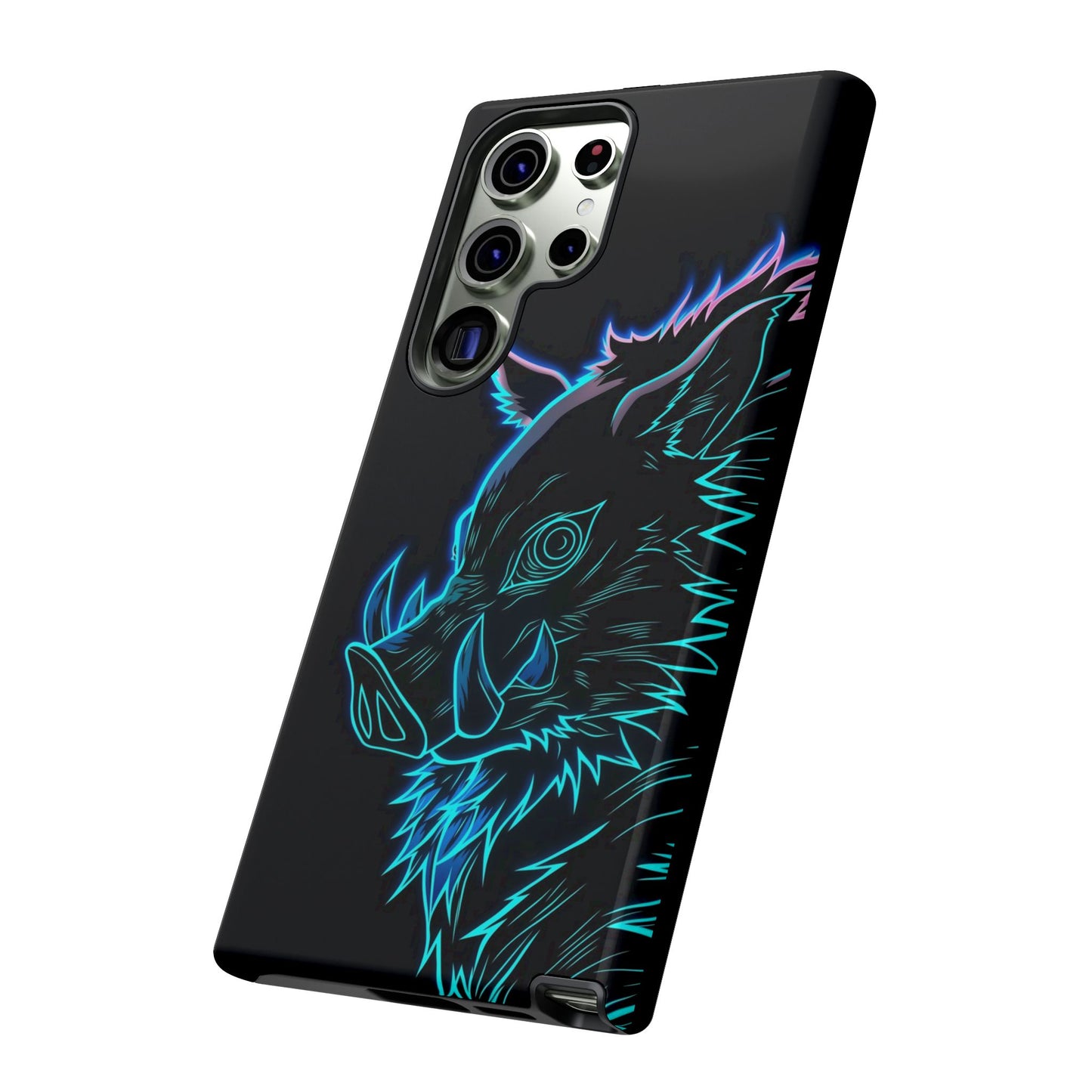 Tough Cases For iPhone, Galaxy, Anime Hashibira Beast Slayer Neon Design