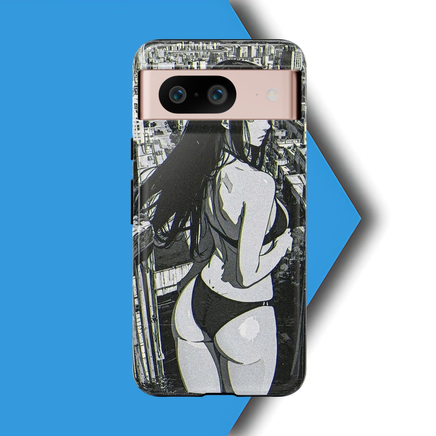 Tough Phone Case, Anime Manga Girl Bikini Design, iPhone, Galaxy, Google Pixel, Hentai Ecchi Art