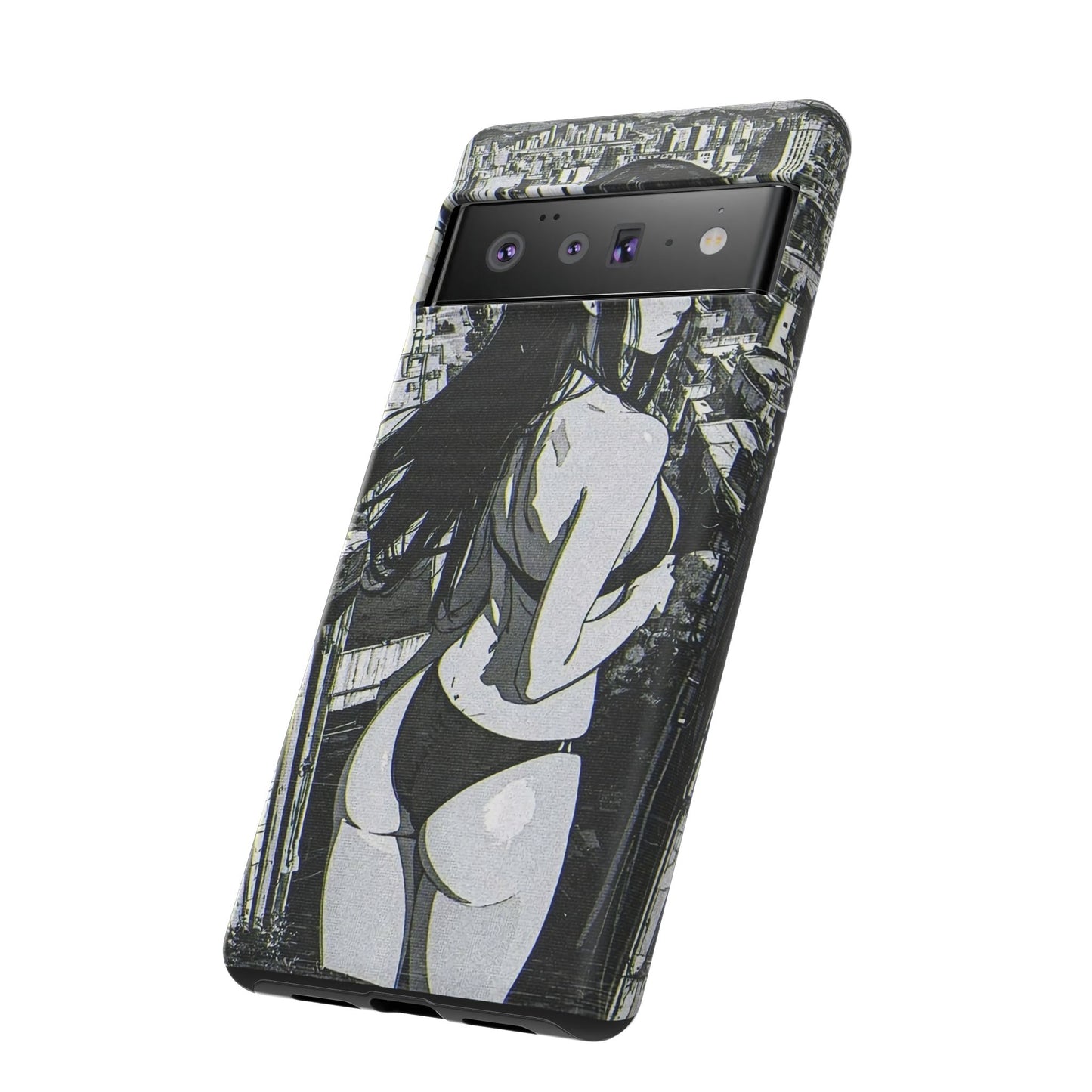 Tough Phone Case, Anime Manga Girl Bikini Design, iPhone, Galaxy, Google Pixel, Hentai Ecchi Art