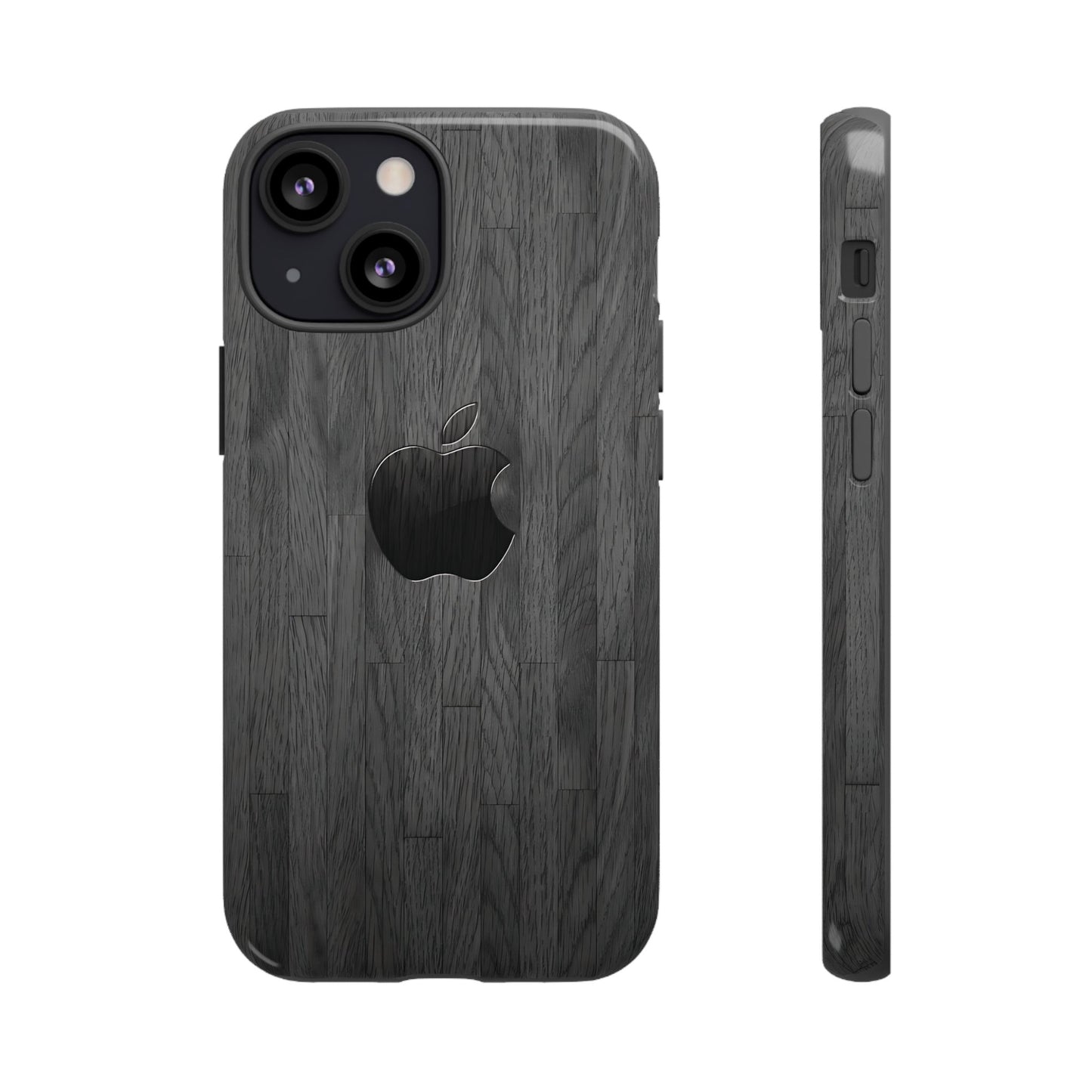 Tough Cases For iPhones, Gray Wood Color Rugged Phone Case