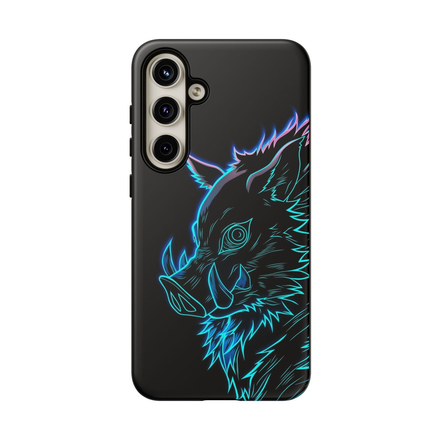 Tough Cases For iPhone, Galaxy, Anime Hashibira Beast Slayer Neon Design