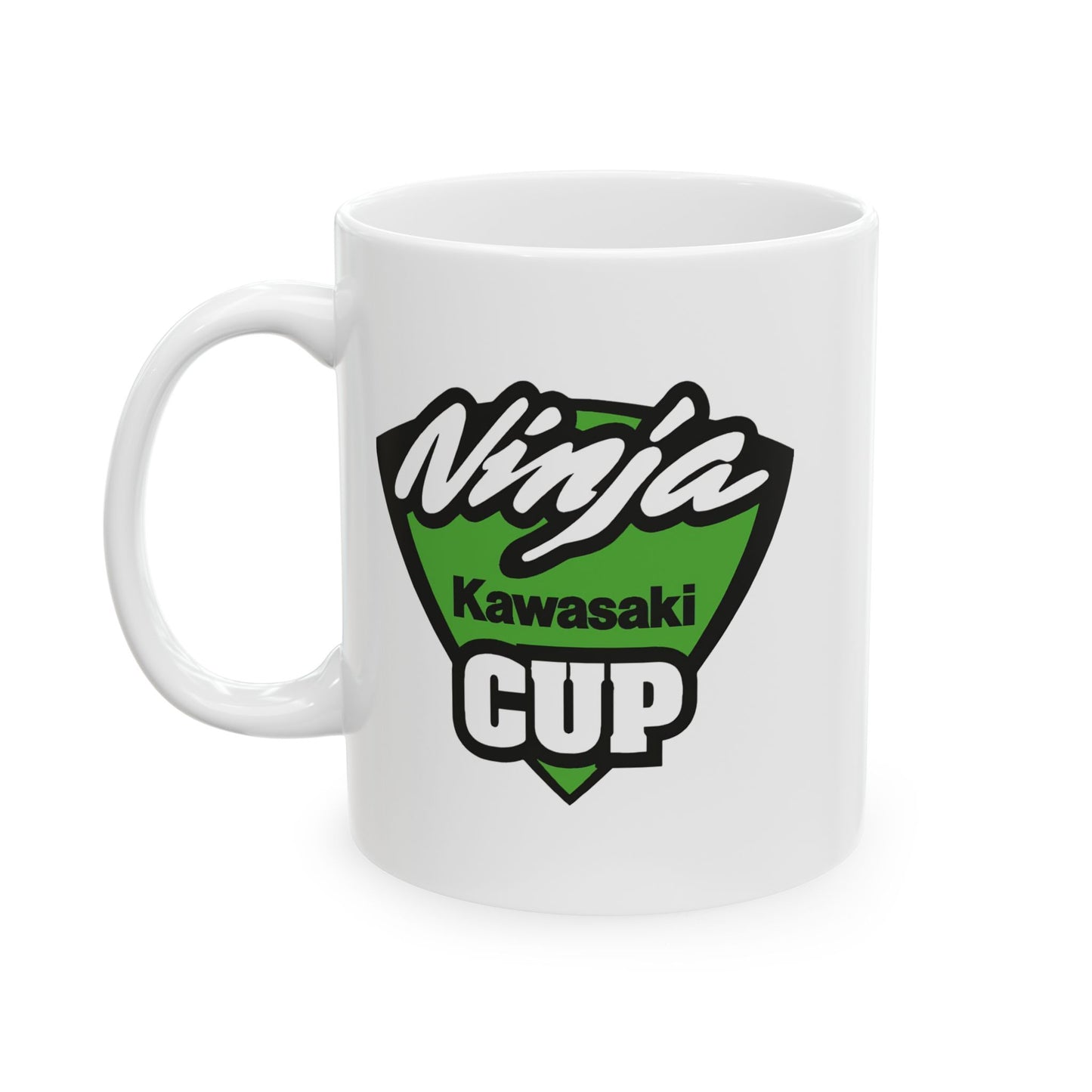 Ninja Cup Ceramic Coffee Mug, Unique Gift for Racing Lovers, Kawasaki