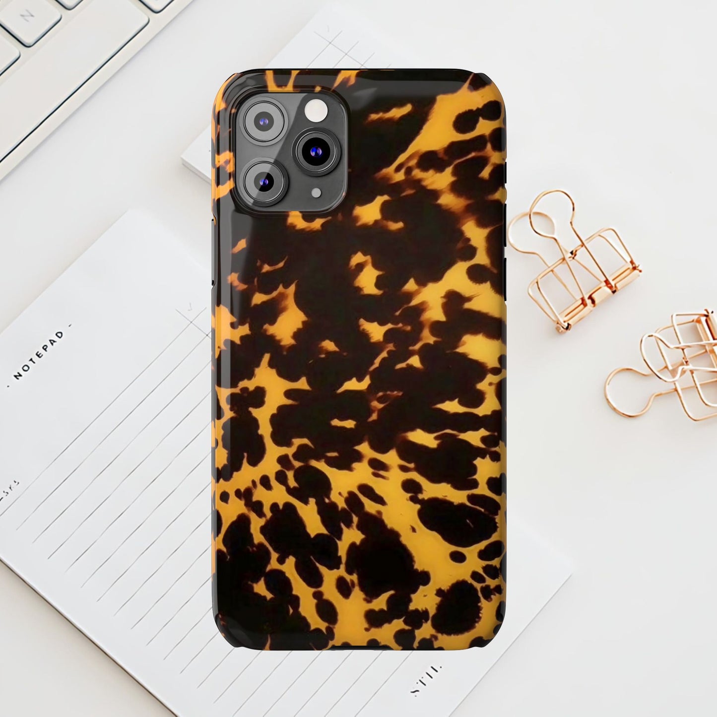 Two Tone Tortoiseshell iPhone Ultra Slim Cases, Glossy Finish