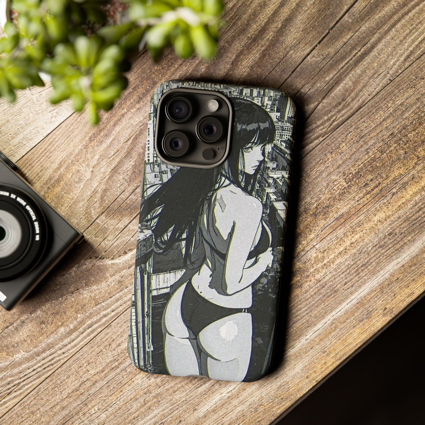 Tough Phone Case, Anime Manga Girl Bikini Design, iPhone, Galaxy, Google Pixel, Hentai Ecchi Art