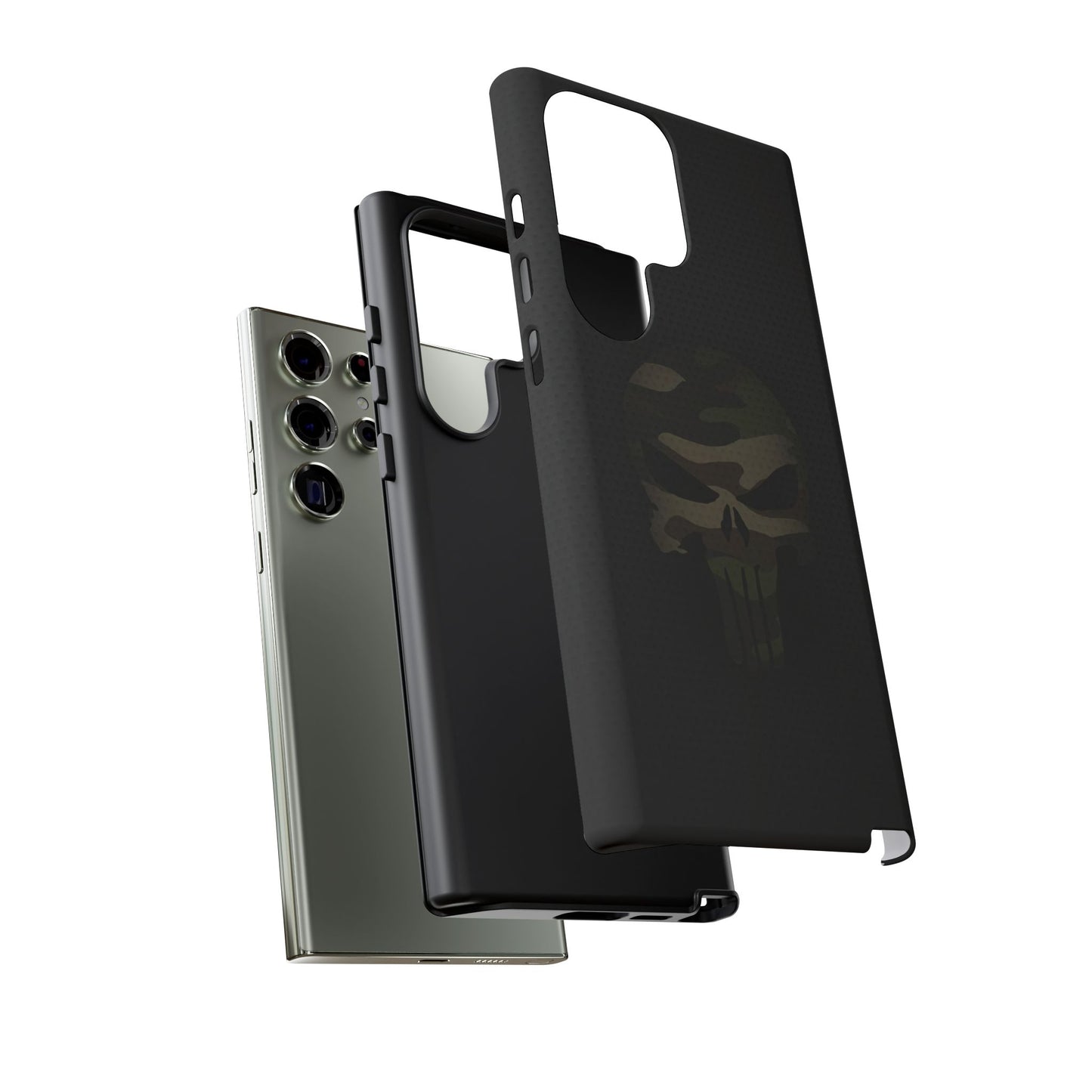 Camo Green Tough Case For iPhone, Samsung Galaxy, Jake Skull Punisher Graphic