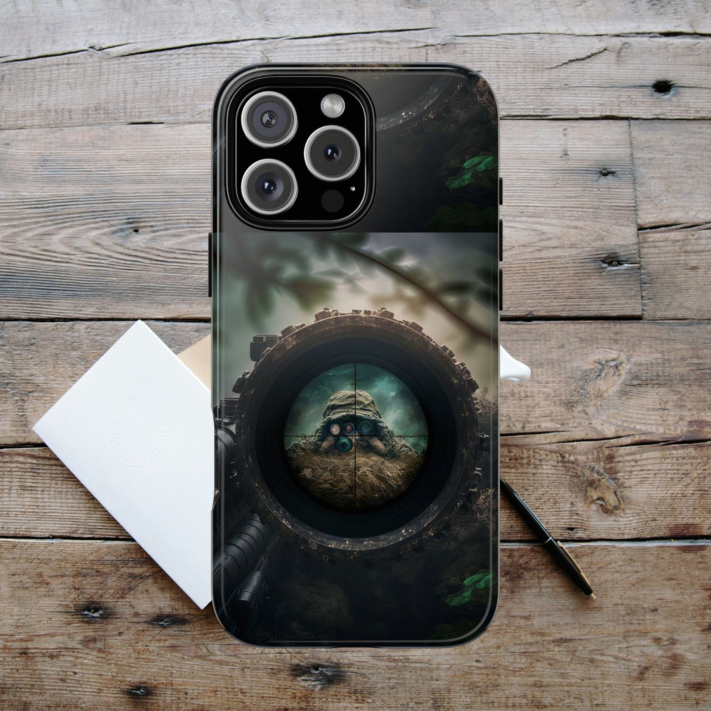 Sniper Scope Soldier Phone Case | Dual Layer Tough Cover  For iPhone