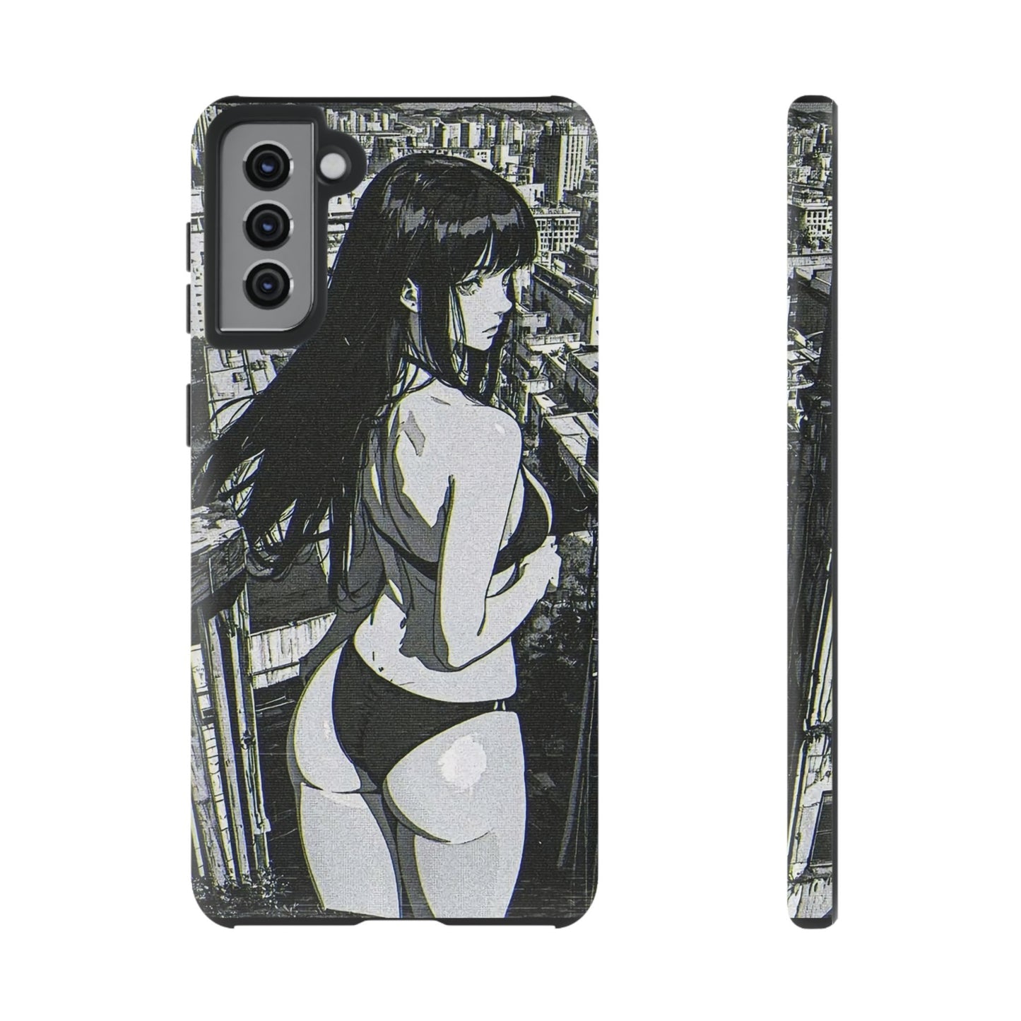 Tough Phone Case, Anime Manga Girl Bikini Design, iPhone, Galaxy, Google Pixel, Hentai Ecchi Art