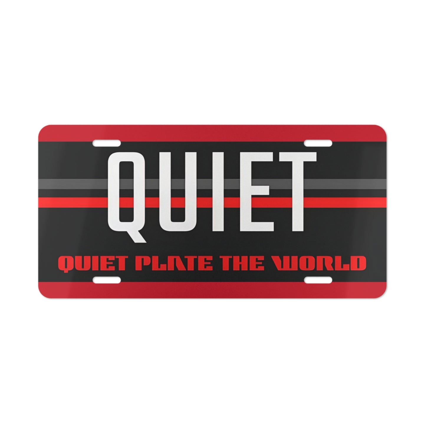 Street Racing Club Front Vanity License Plate "Quiet" Plate the World