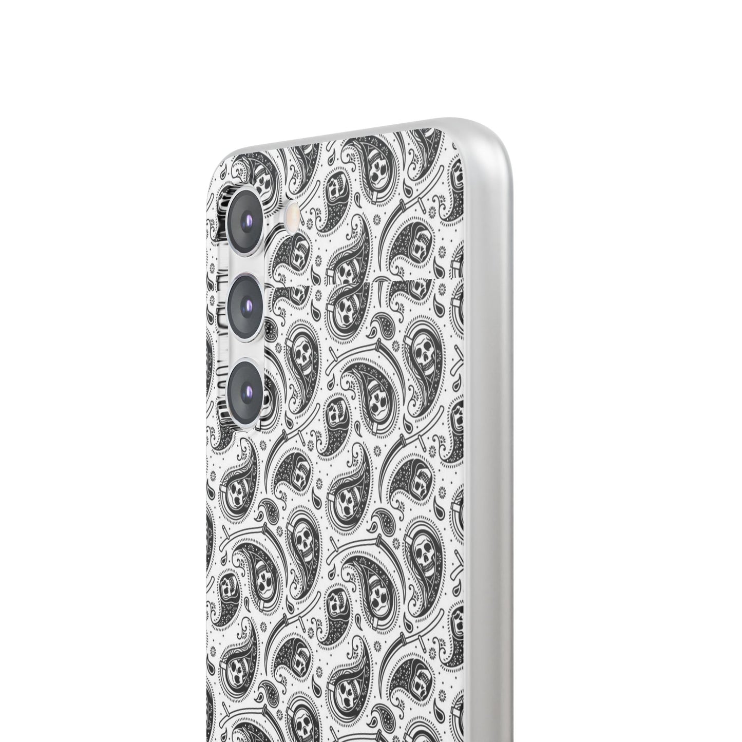 Skull Paisley Pattern Phone Case TPU Soft Flexi Case for iPhones