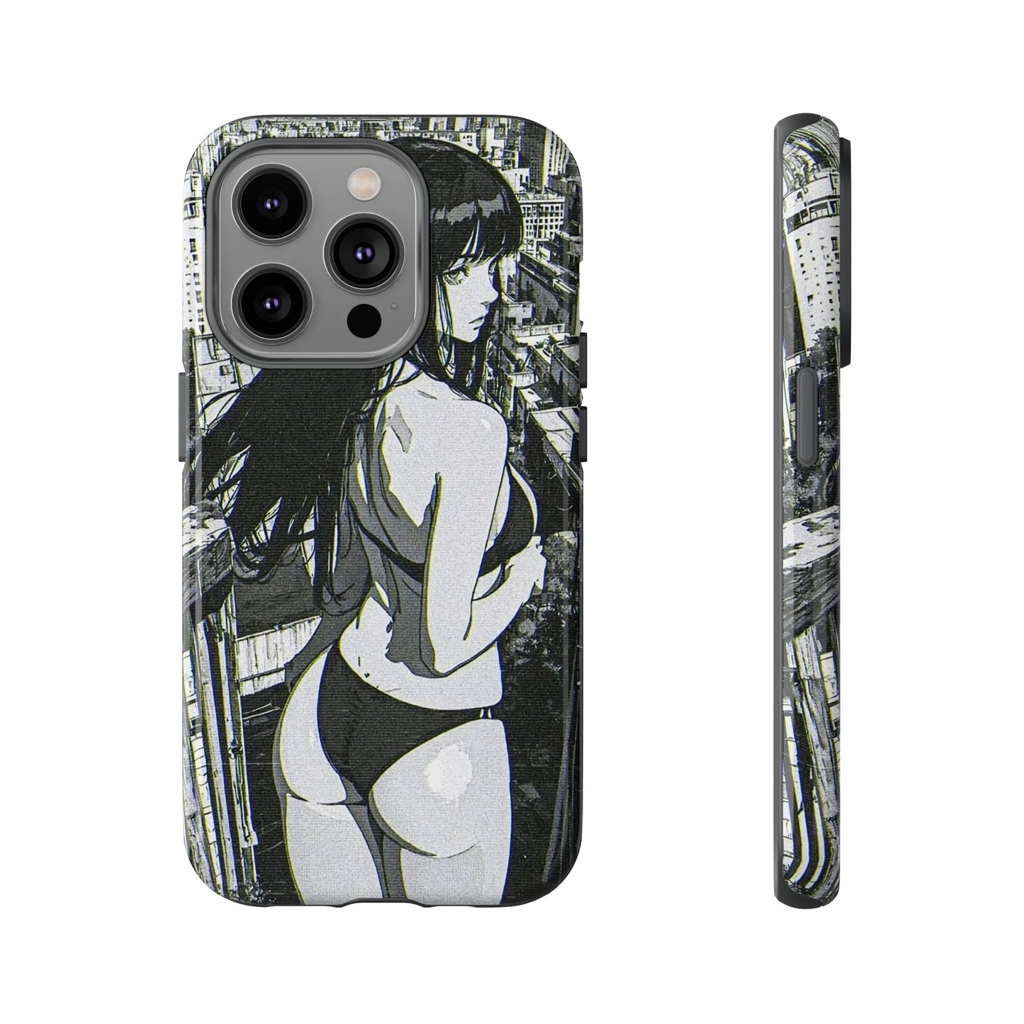 Tough Phone Case, Anime Manga Girl Bikini Design, iPhone, Galaxy, Google Pixel, Hentai Ecchi Art