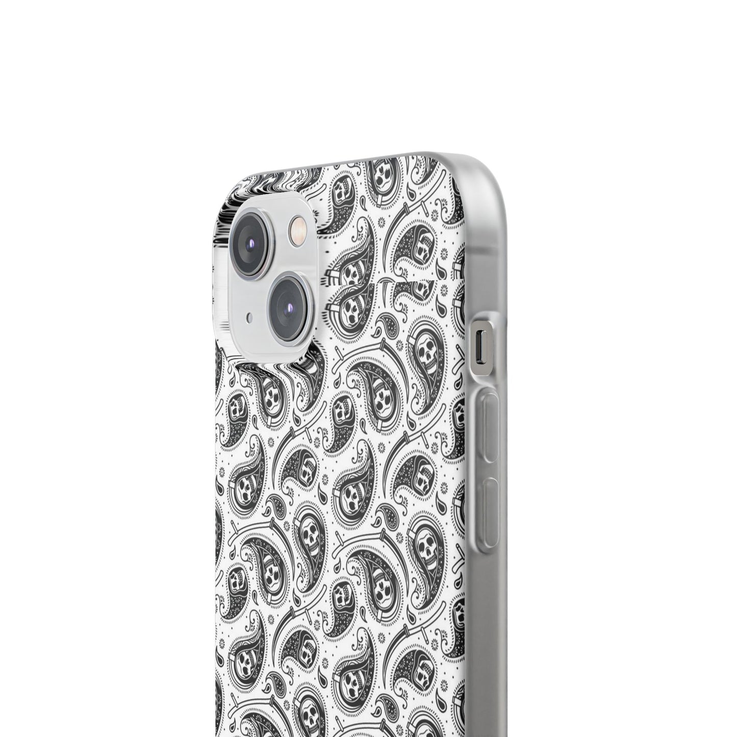 Skull Paisley Pattern Phone Case TPU Soft Flexi Case for iPhones
