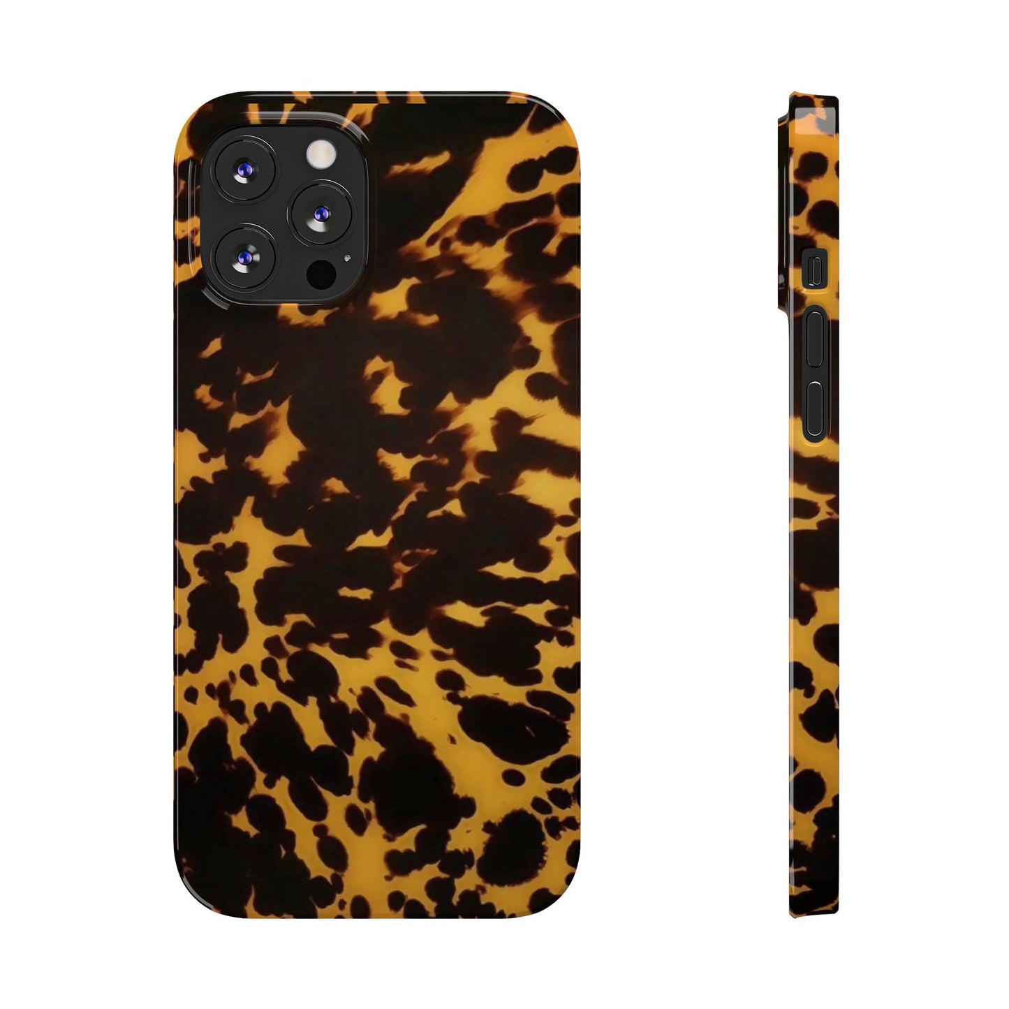 Two Tone Tortoiseshell iPhone Ultra Slim Cases, Glossy Finish