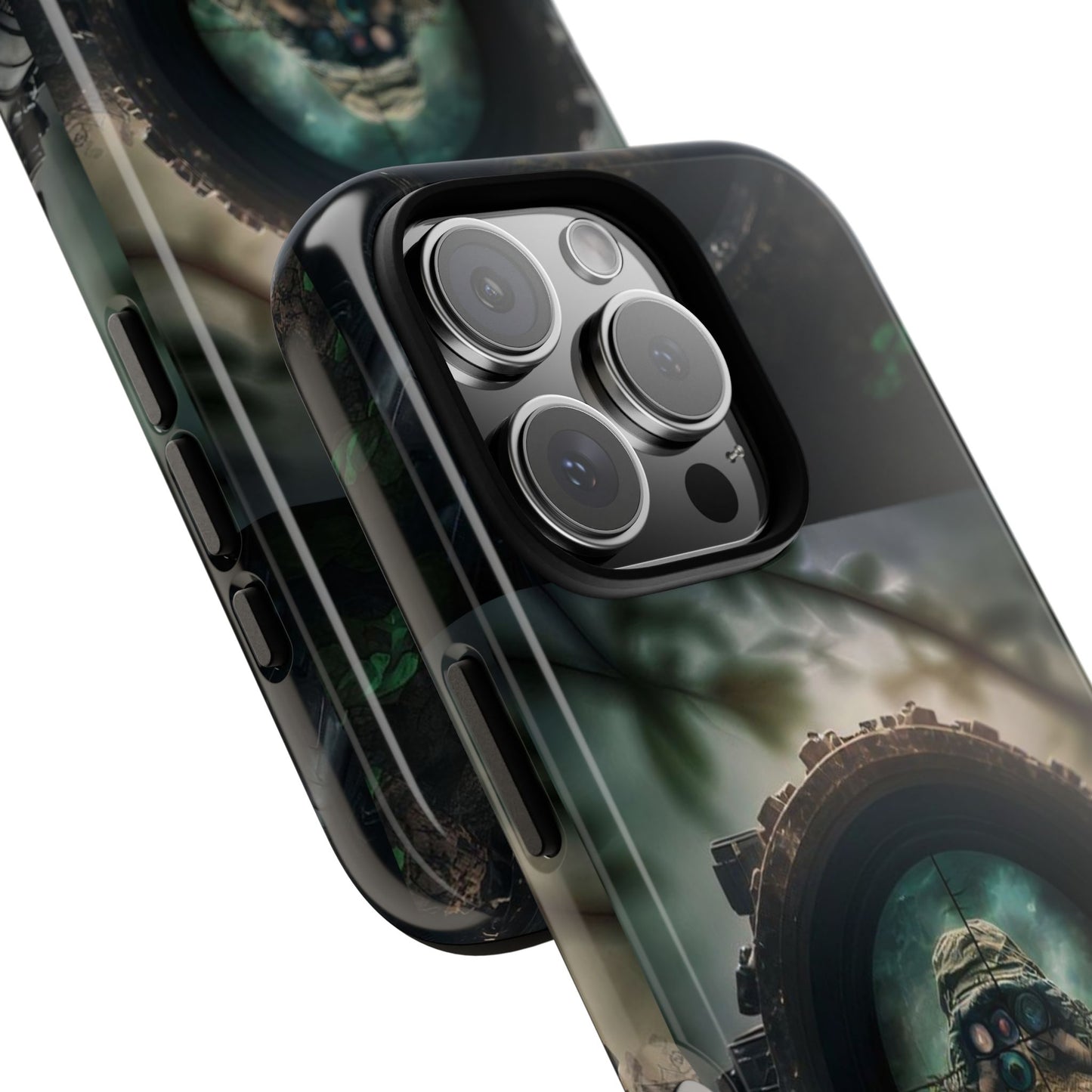 Sniper Scope Soldier Phone Case | Dual Layer Tough Cover  For iPhone